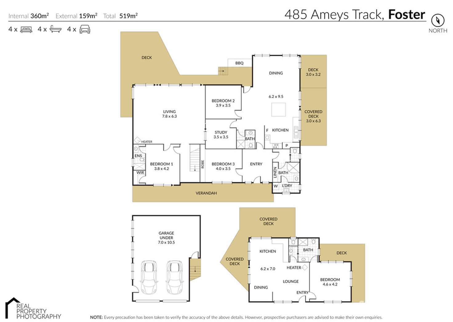 Floorplan of Homely acreageSemiRural listing, 485 Ameys Track, Foster VIC 3960