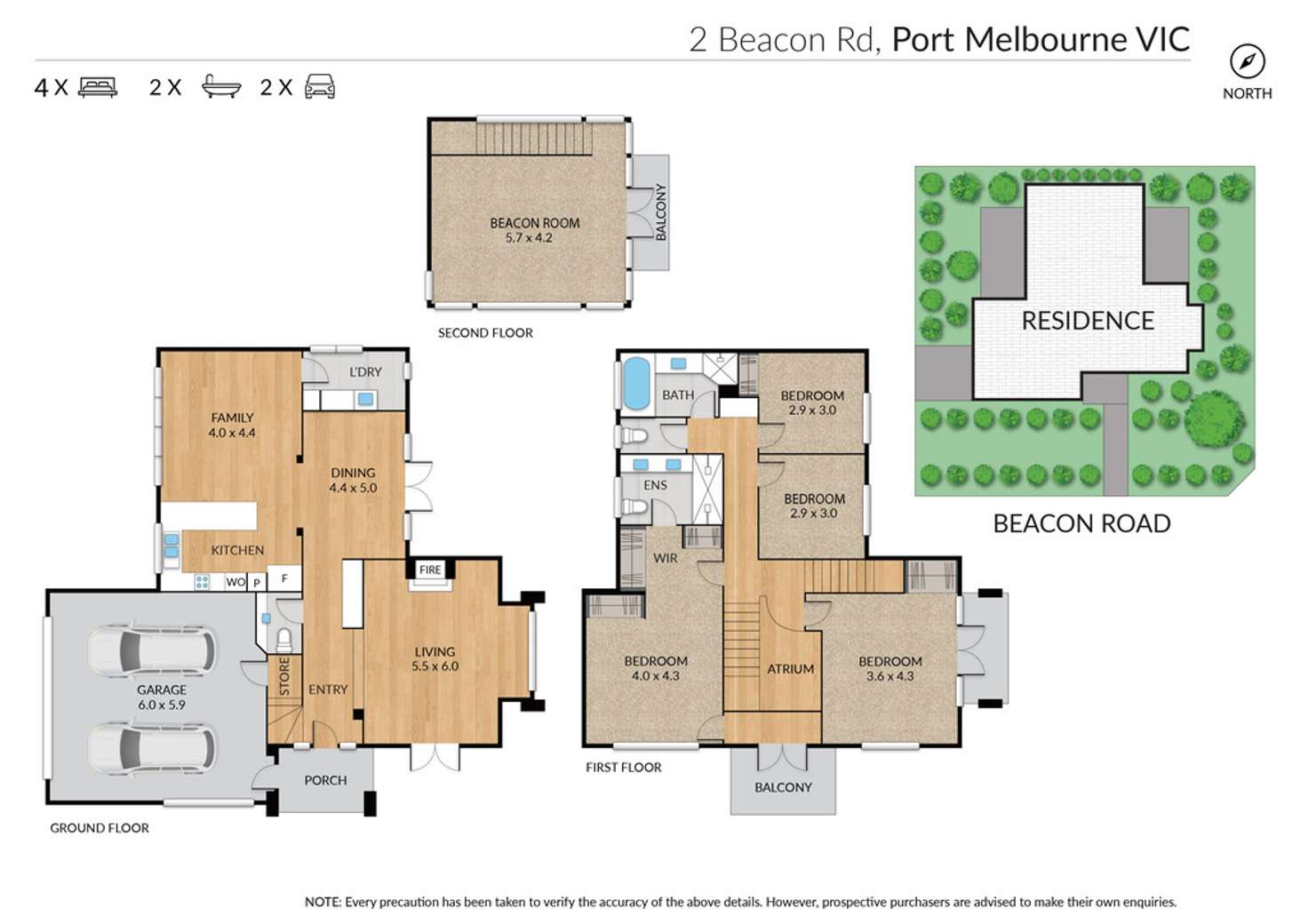 Floorplan of Homely house listing, 2 Beacon Road, Port Melbourne VIC 3207