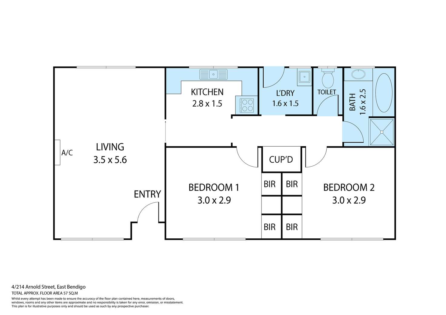 Floorplan of Homely house listing, 4/214-216 Arnold Street, North Bendigo VIC 3550