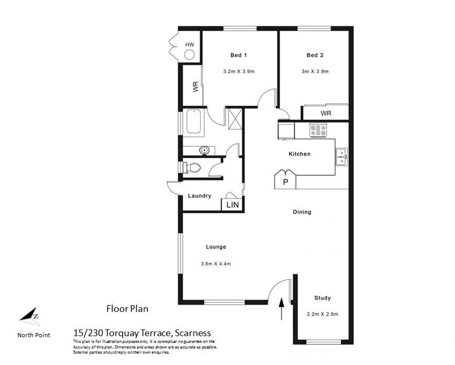 Floorplan of Homely unit listing, 15/230 Torquay Terrace, Torquay QLD 4655