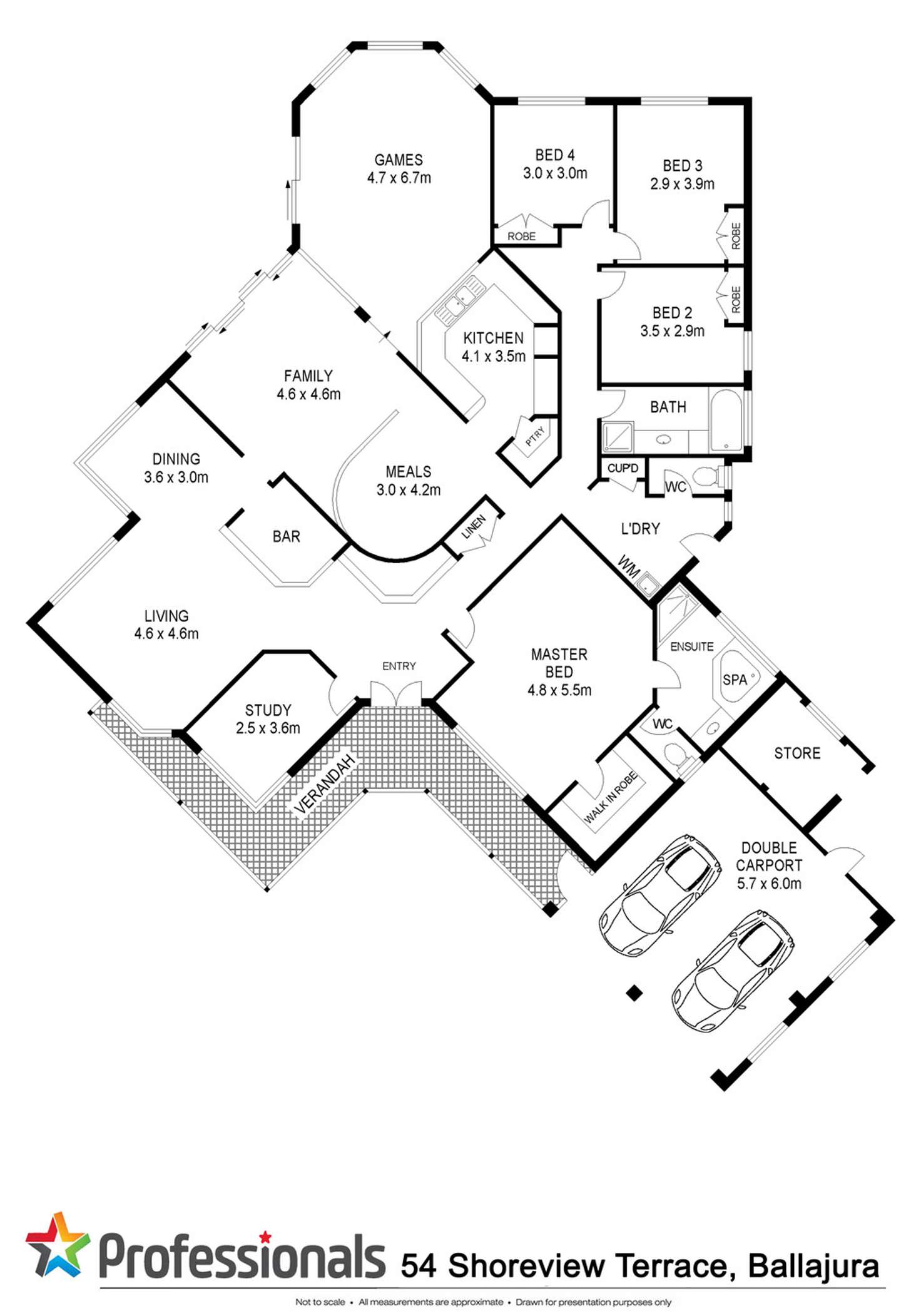 Floorplan of Homely house listing, 54 Shoreview Terrace, Ballajura WA 6066