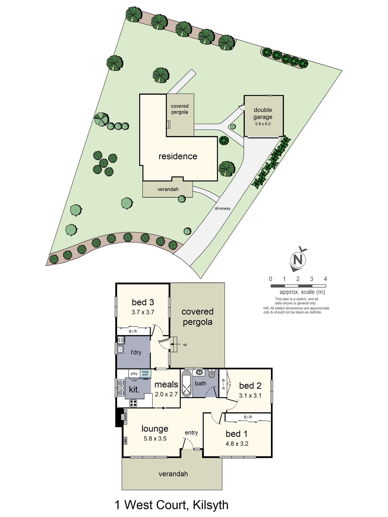 Floorplan of Homely house listing, 1 West Court, Kilsyth VIC 3137