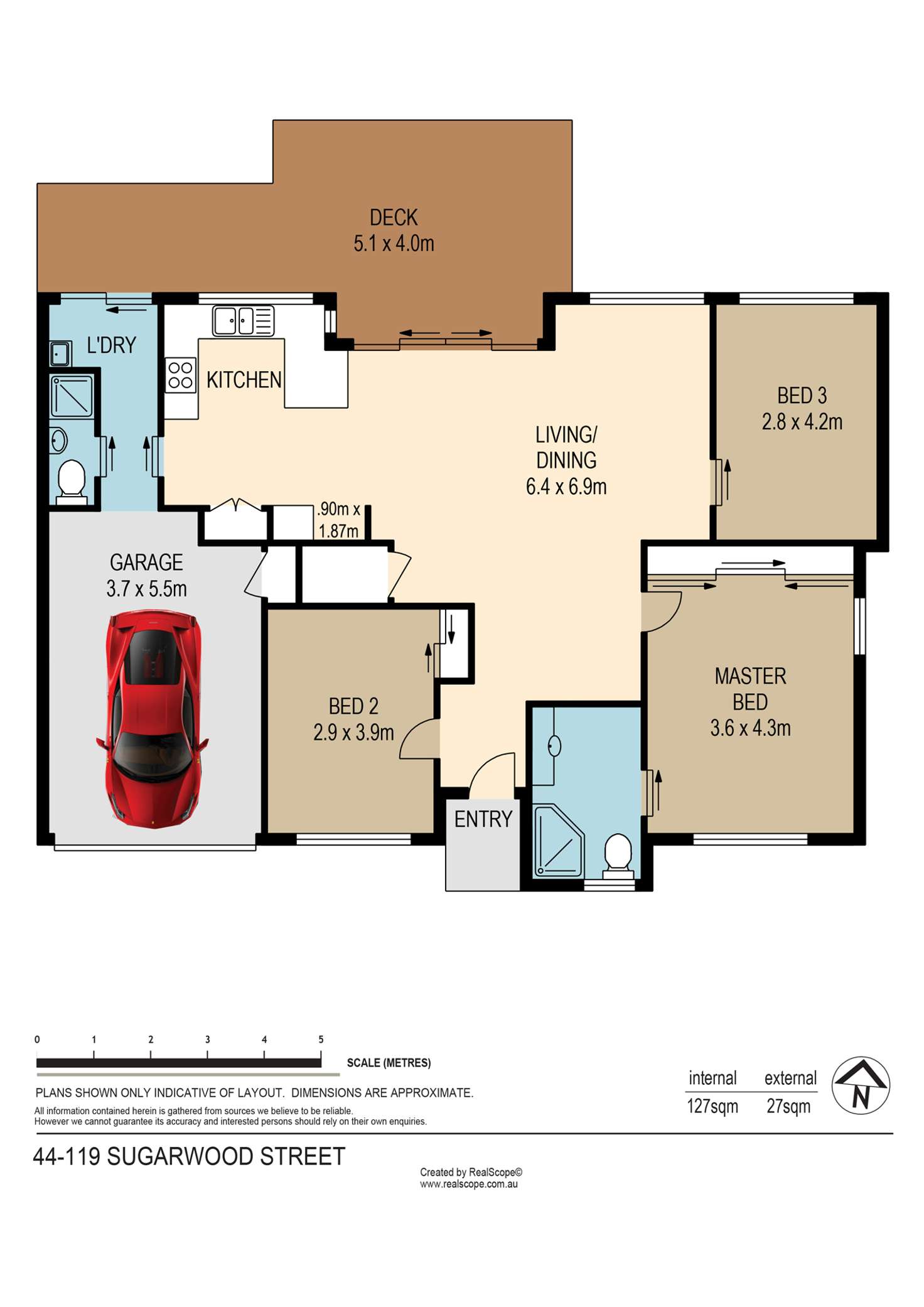 Floorplan of Homely villa listing, 44/119 Sugarwood Grove, Moggill QLD 4070