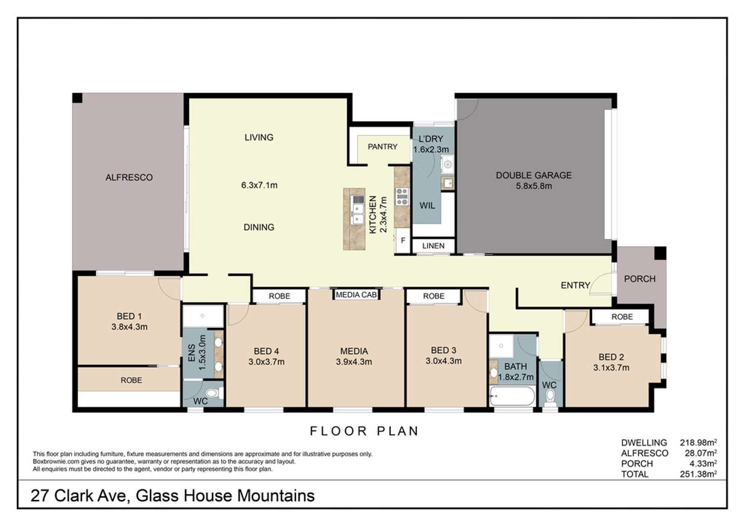 Floorplan of Homely house listing, 27 Clark Avenue, Glass House Mountains QLD 4518