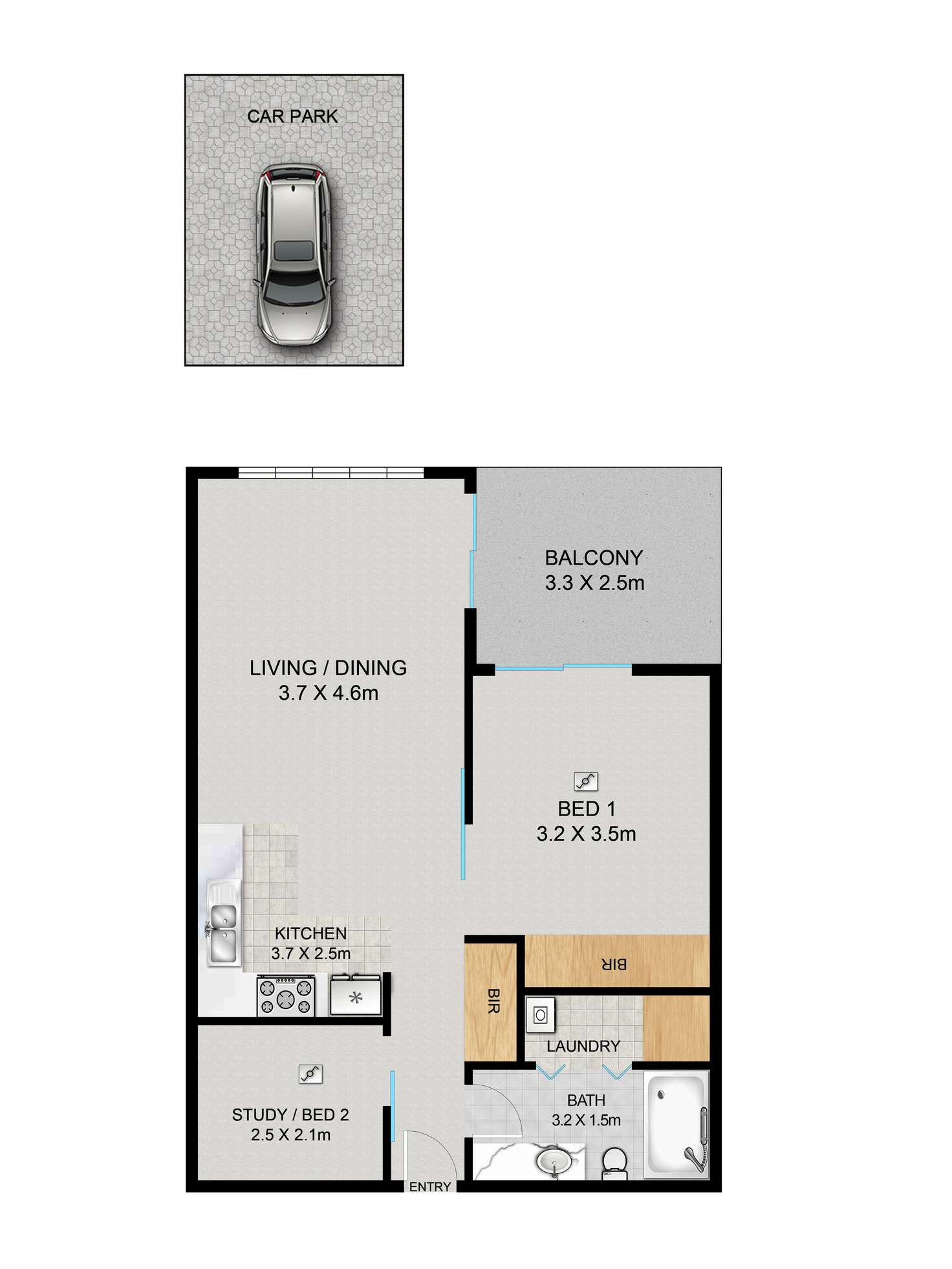 Floorplan of Homely apartment listing, 405/12-14 Wirra Drive, New Port SA 5015
