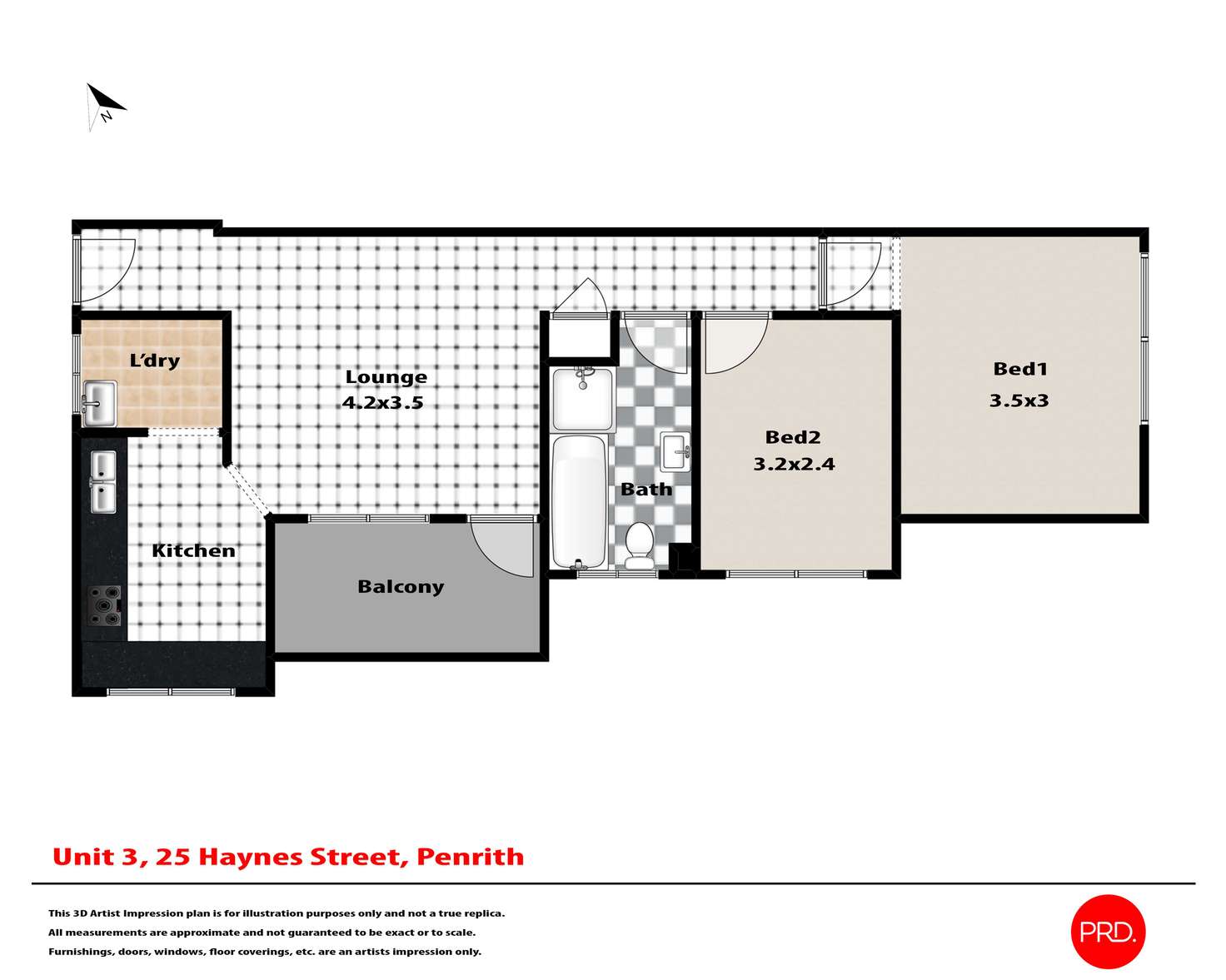 Floorplan of Homely unit listing, 3/25 Haynes Street, Penrith NSW 2750