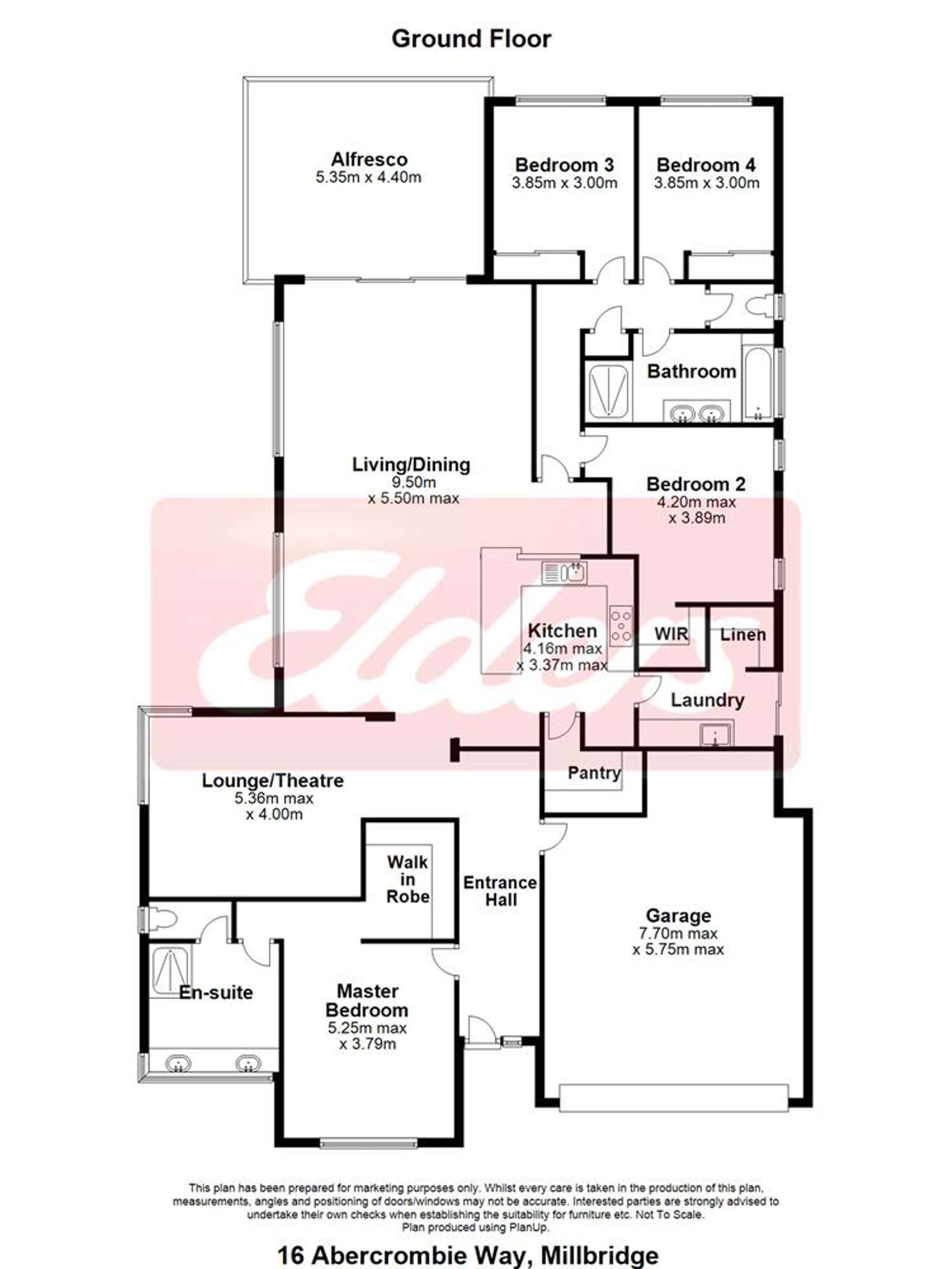 Floorplan of Homely house listing, 16 Abercrombie Way, Millbridge WA 6232