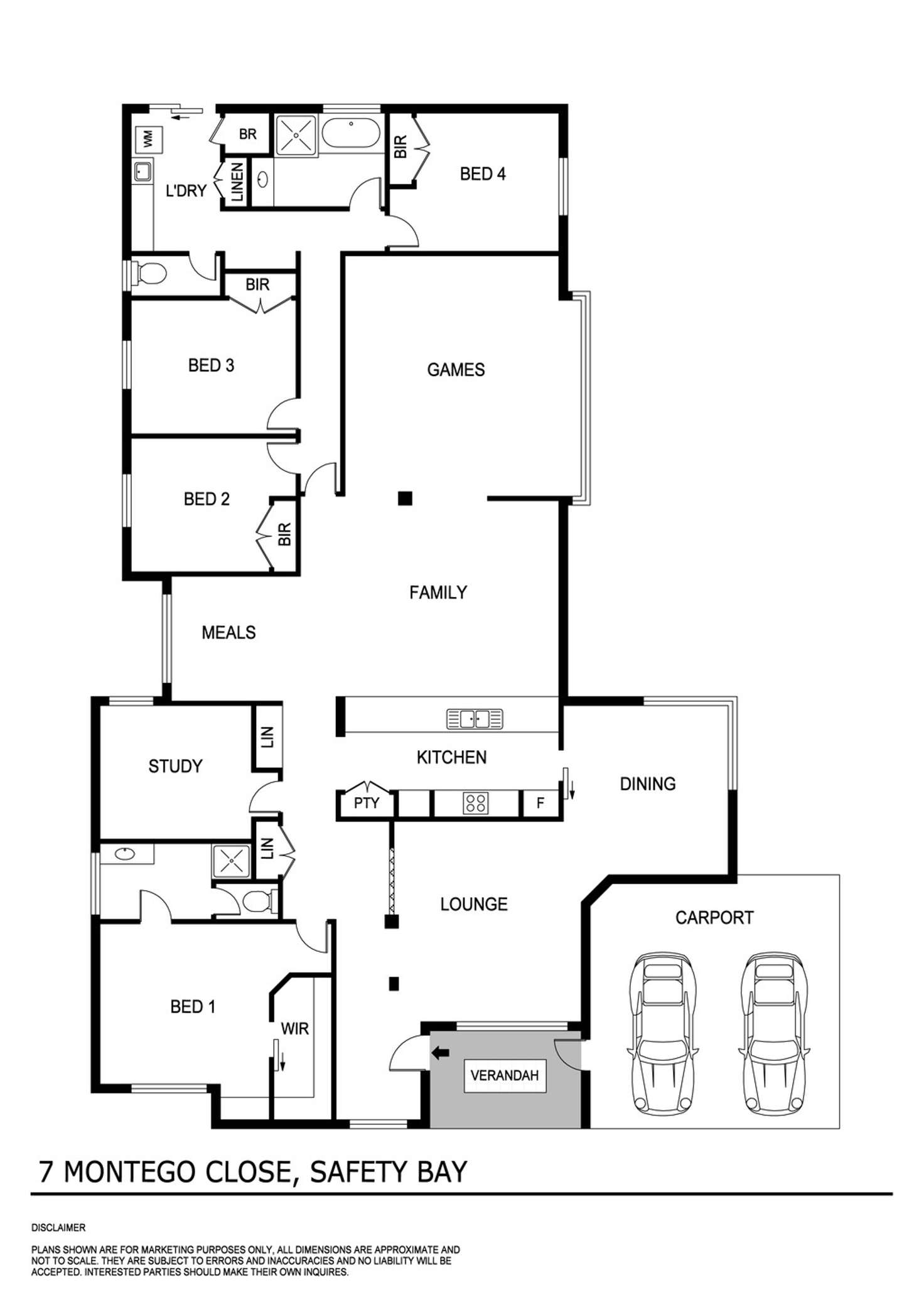 Floorplan of Homely house listing, 7 Montego  Close, Safety Bay WA 6169