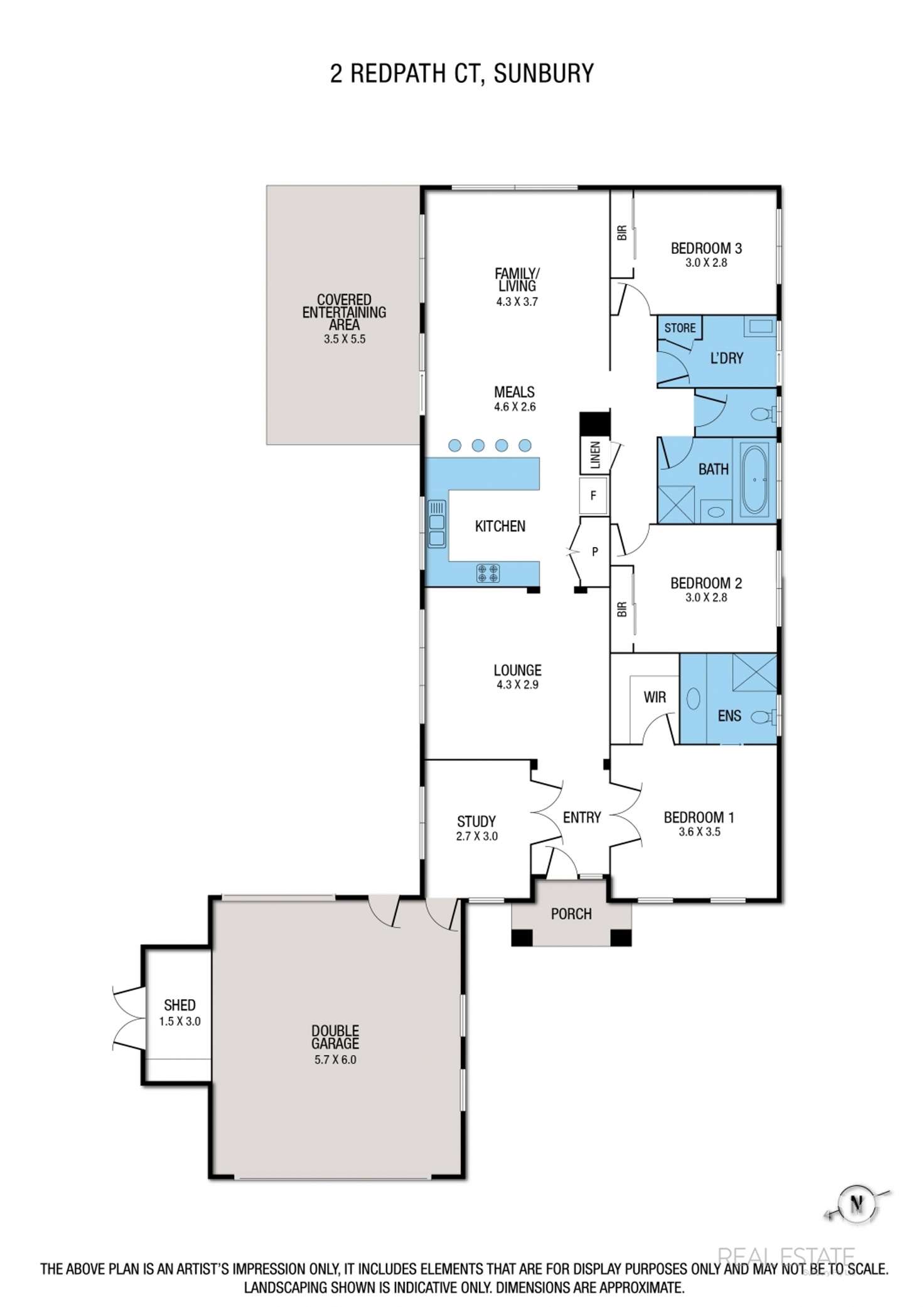 Floorplan of Homely house listing, 2 Redpath Court, Sunbury VIC 3429