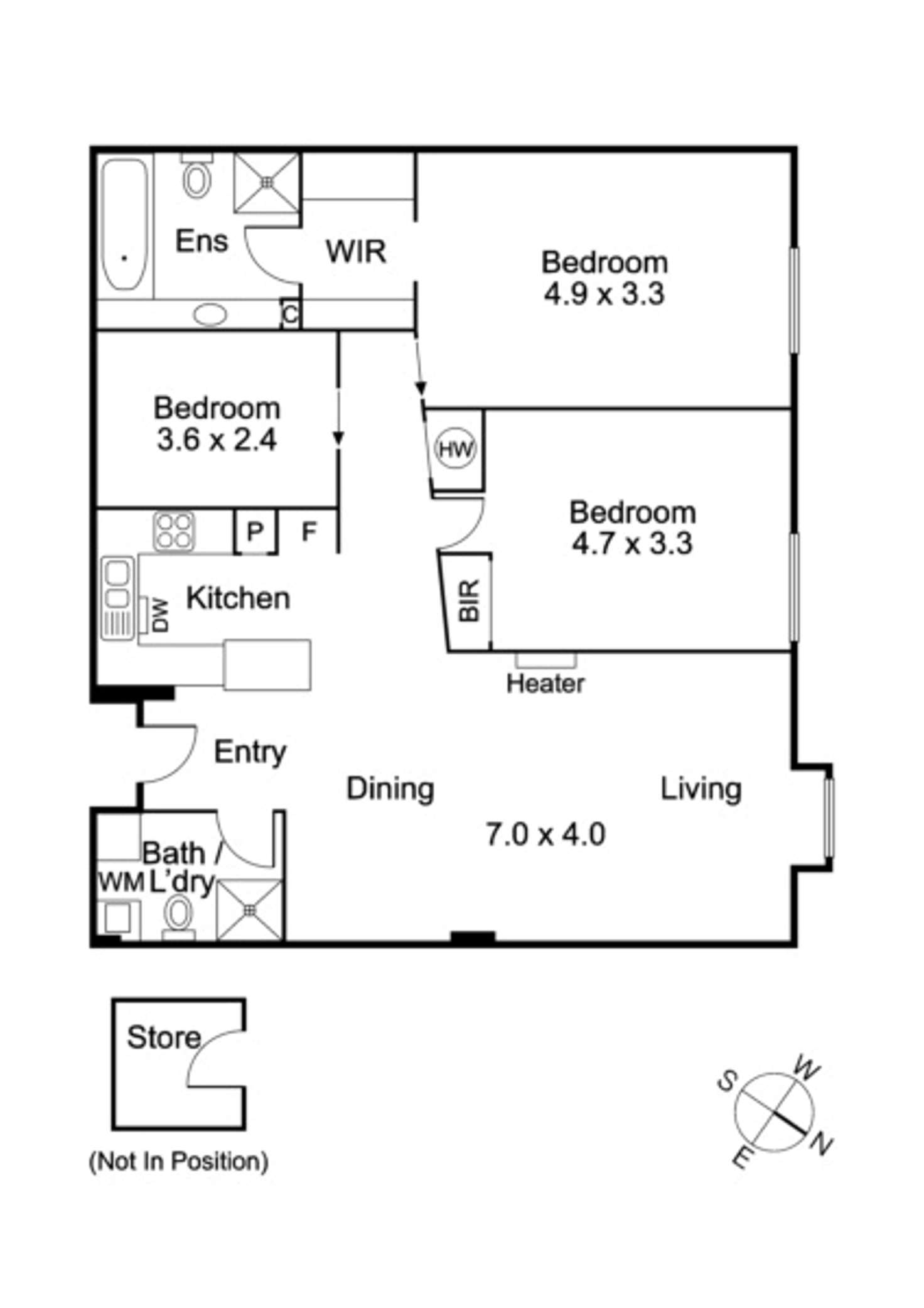 Floorplan of Homely apartment listing, 392 Little Collins Street, Melbourne VIC 3000