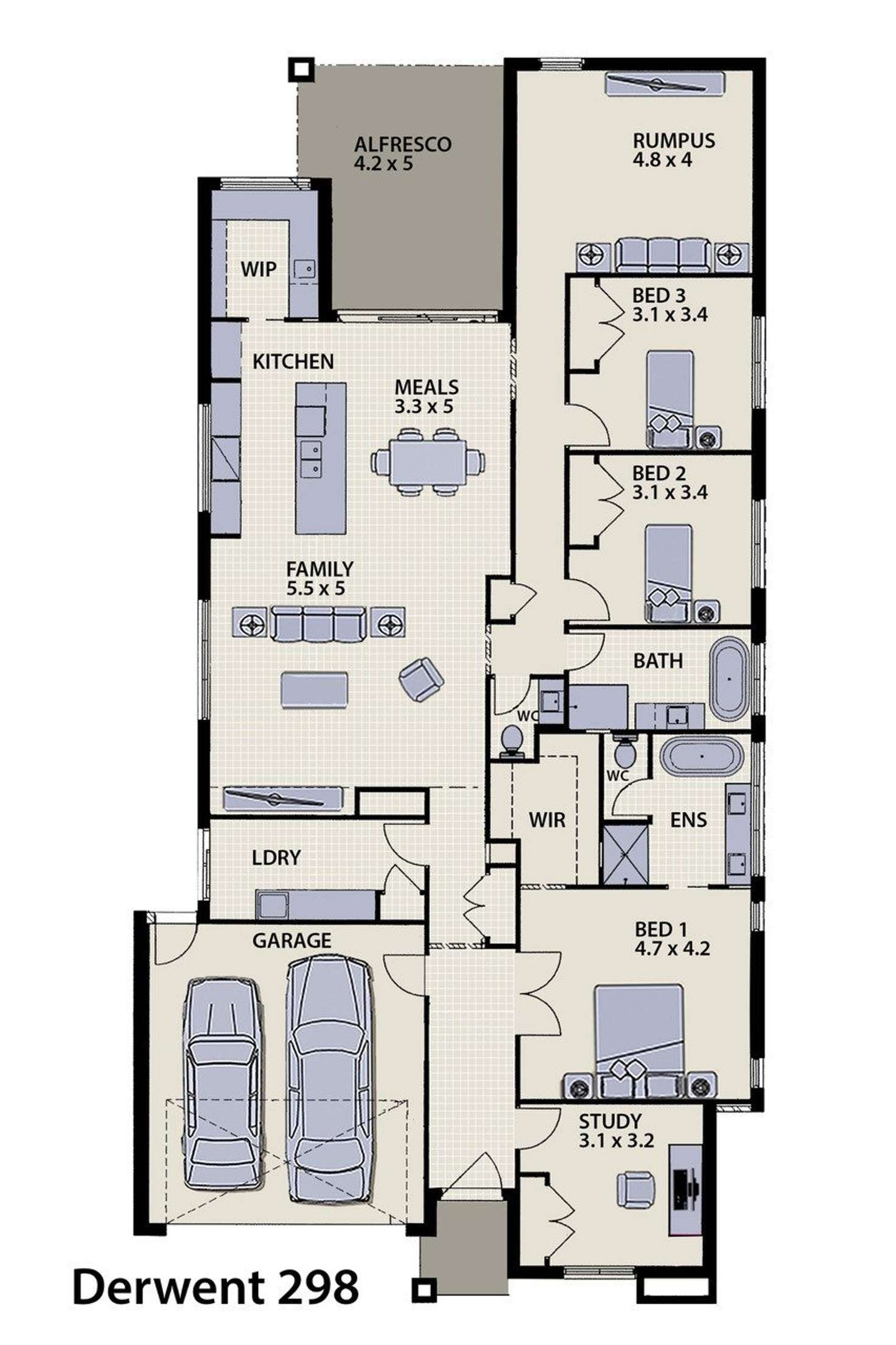 Floorplan of Homely house listing, 5 Bronte Boulevard, Officer VIC 3809