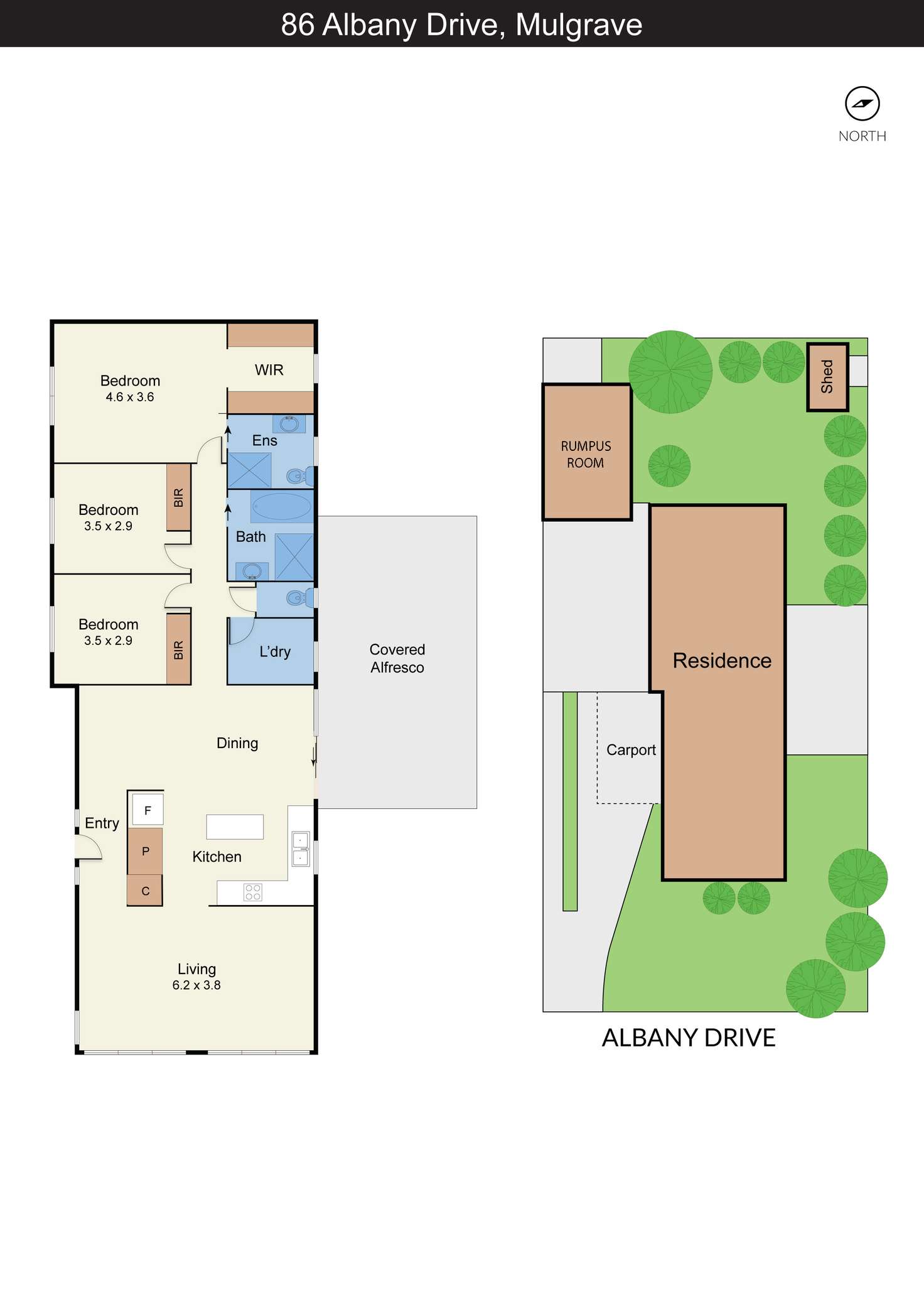 Floorplan of Homely house listing, 86 Albany Drive, Mulgrave VIC 3170