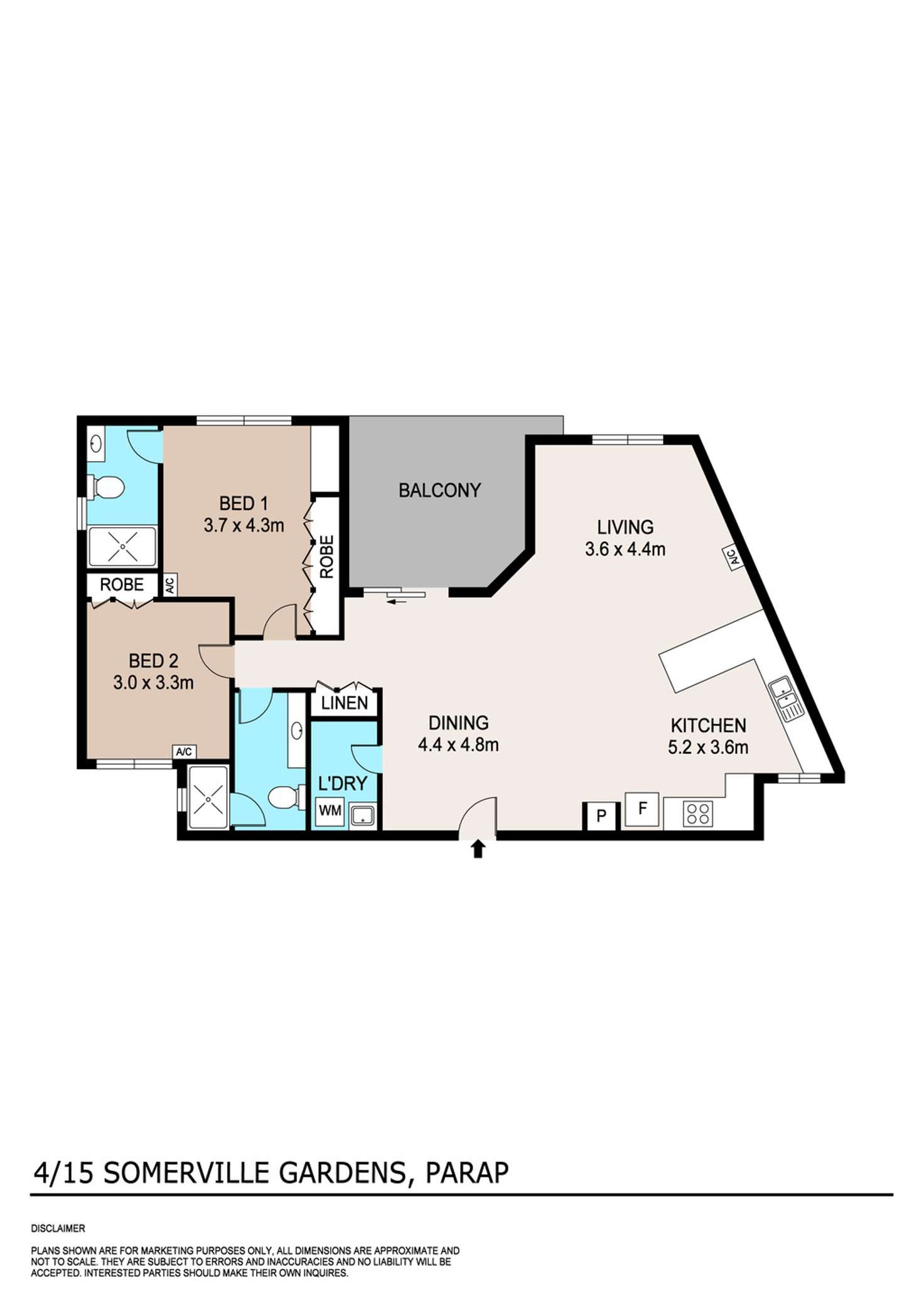 Floorplan of Homely unit listing, 4/15 Somerville Gardens, Parap NT 820