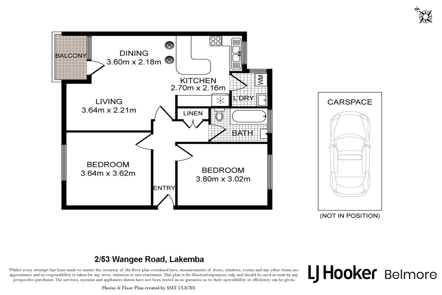 Floorplan of Homely apartment listing, 2/53 Wangee Road, Lakemba NSW 2195