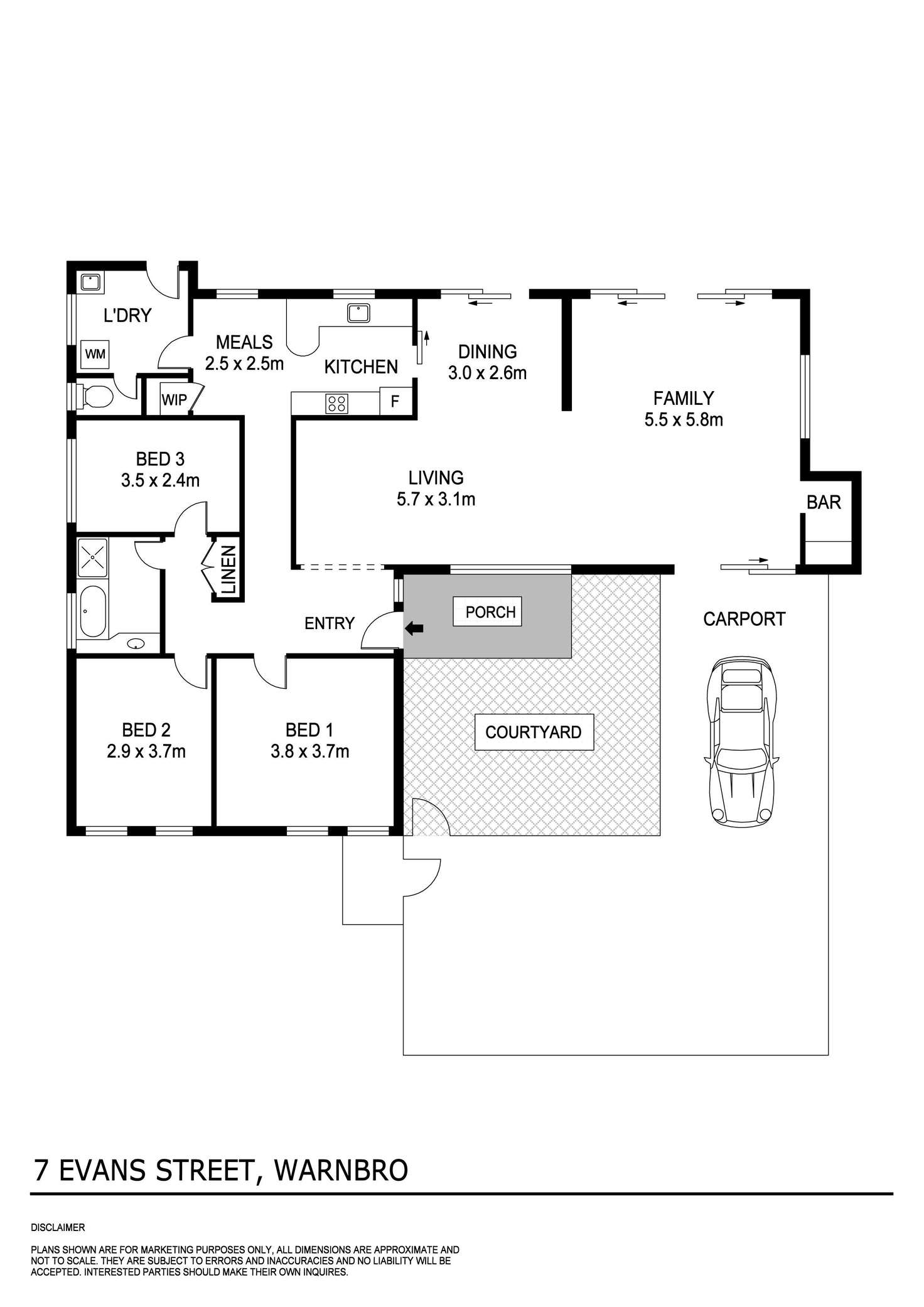 Floorplan of Homely house listing, 7 Evans Street, Warnbro WA 6169