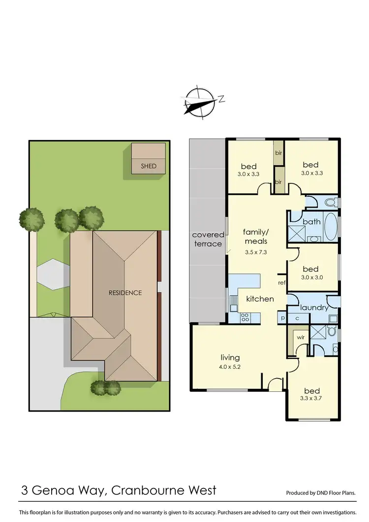 Floorplan of Homely house listing, 3 Genoa Way, Cranbourne West VIC 3977