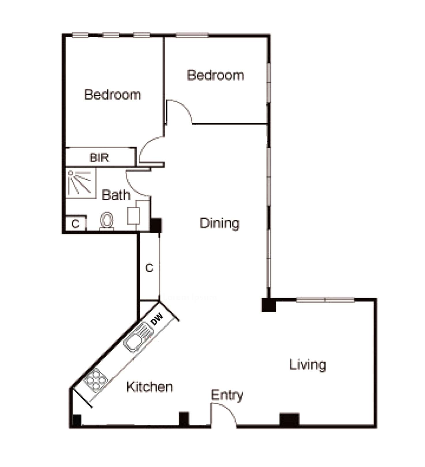 Floorplan of Homely apartment listing, 404/616 Little Collins Street, Melbourne VIC 3000