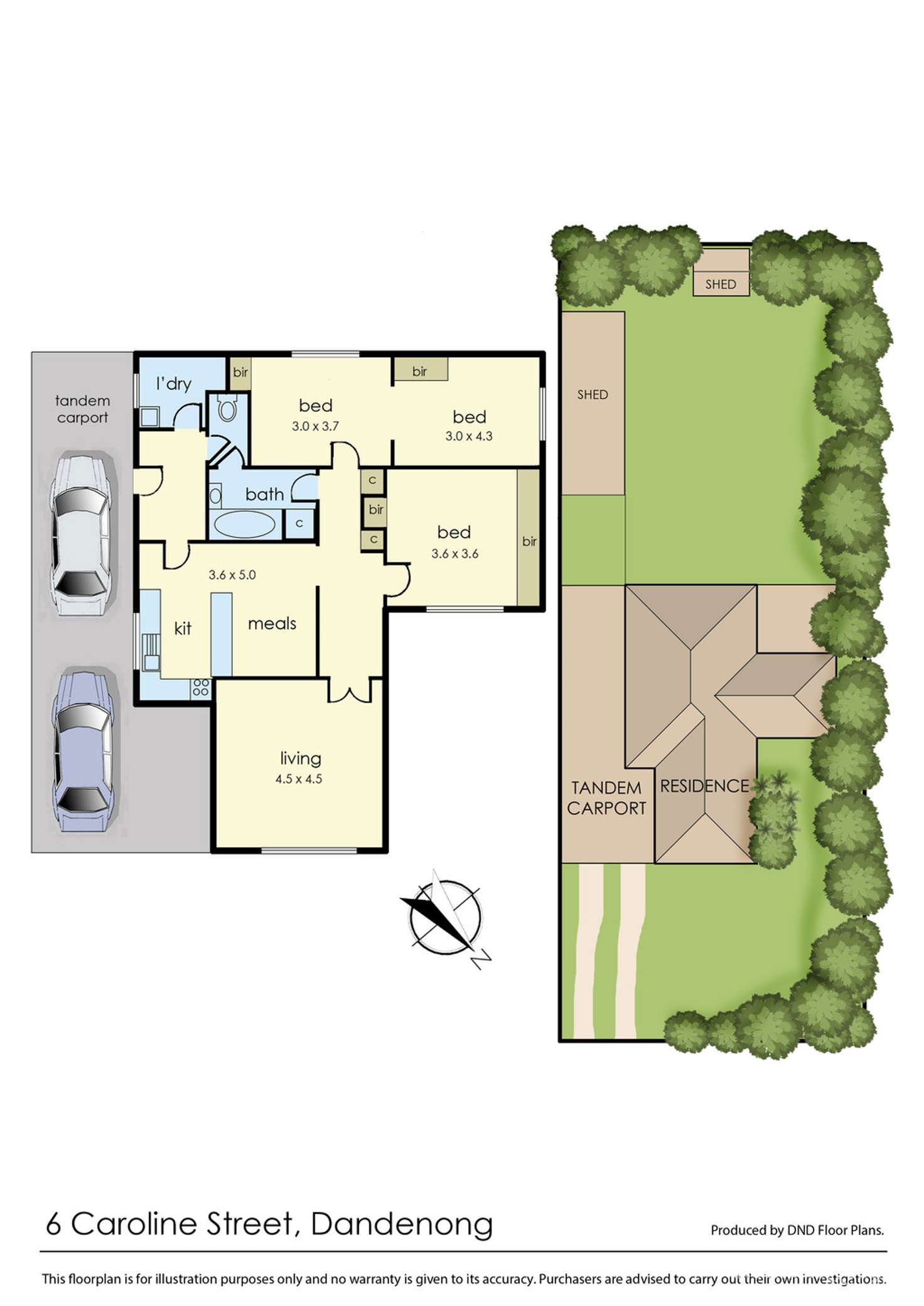 Floorplan of Homely house listing, 6 Caroline Street, Dandenong VIC 3175