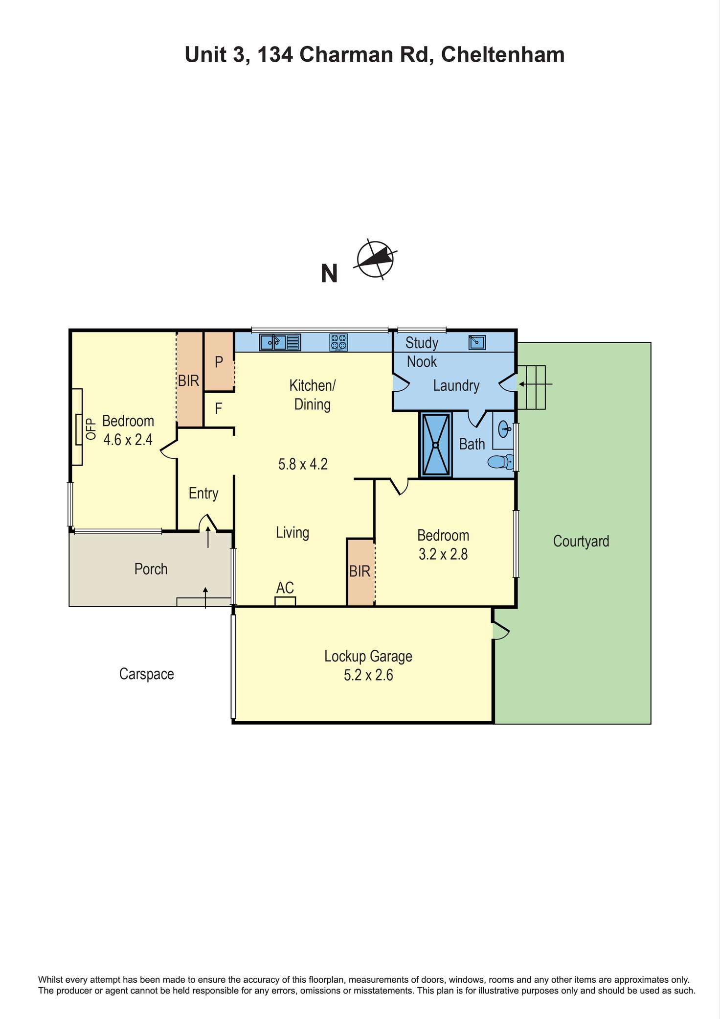 Floorplan of Homely unit listing, 3/134 Charman Road, Mentone VIC 3194