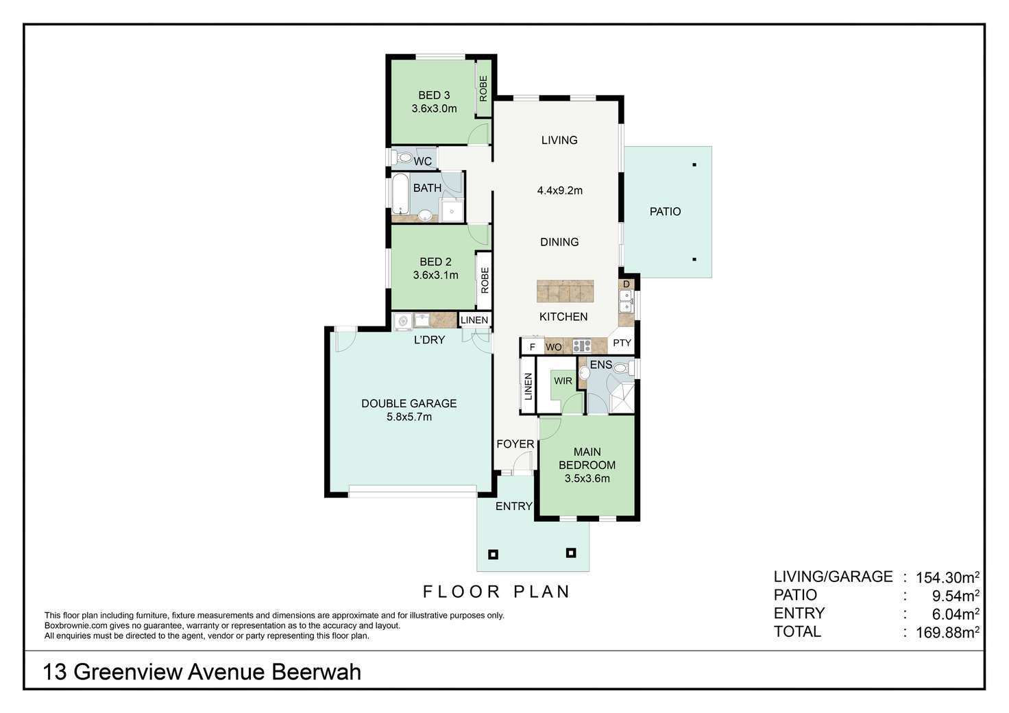 Floorplan of Homely house listing, 13 Greenview Avenue, Beerwah QLD 4519