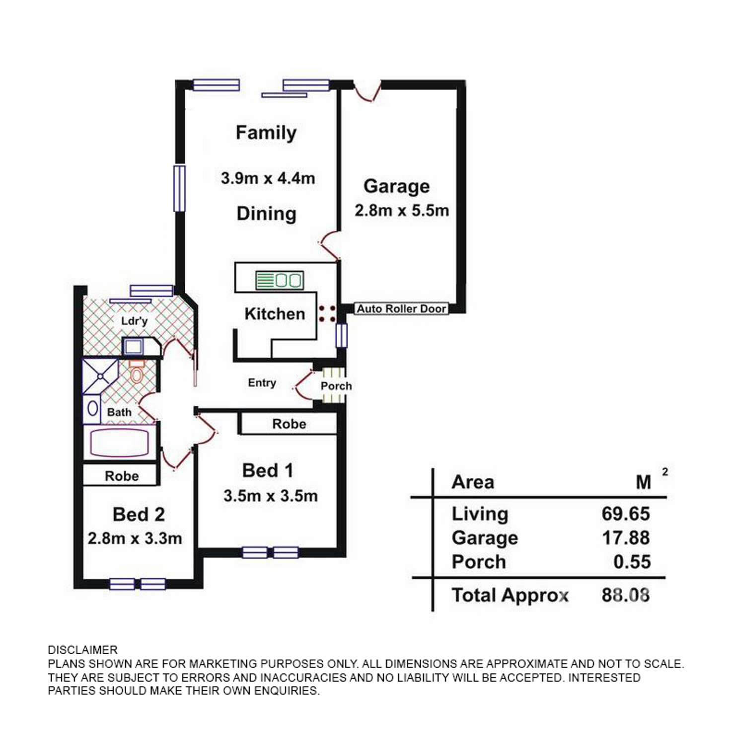 Floorplan of Homely unit listing, 2/18 Davidson Road, Elizabeth Vale SA 5112