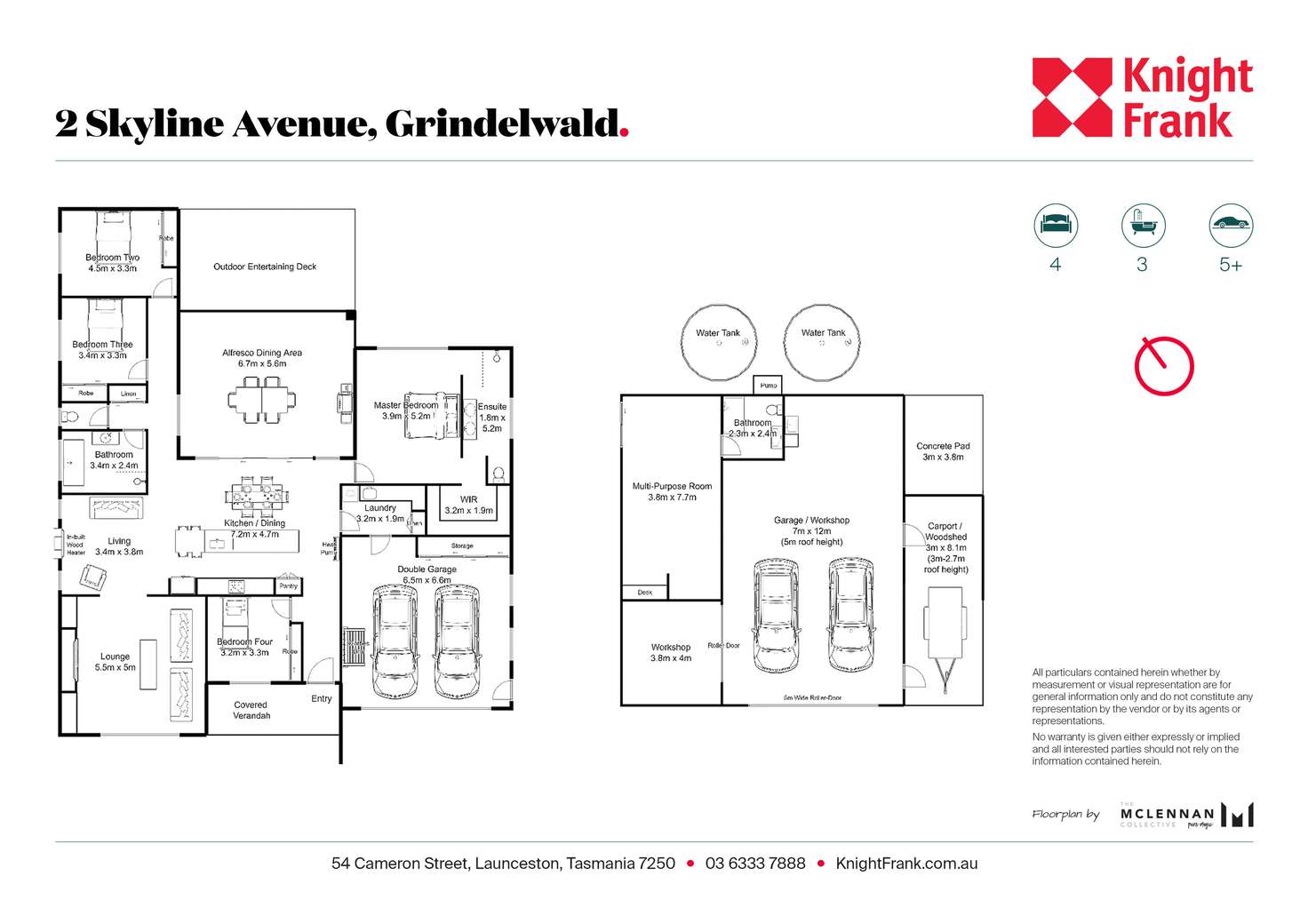 Floorplan of Homely house listing, 2 Skyline Avenue, Grindelwald TAS 7277