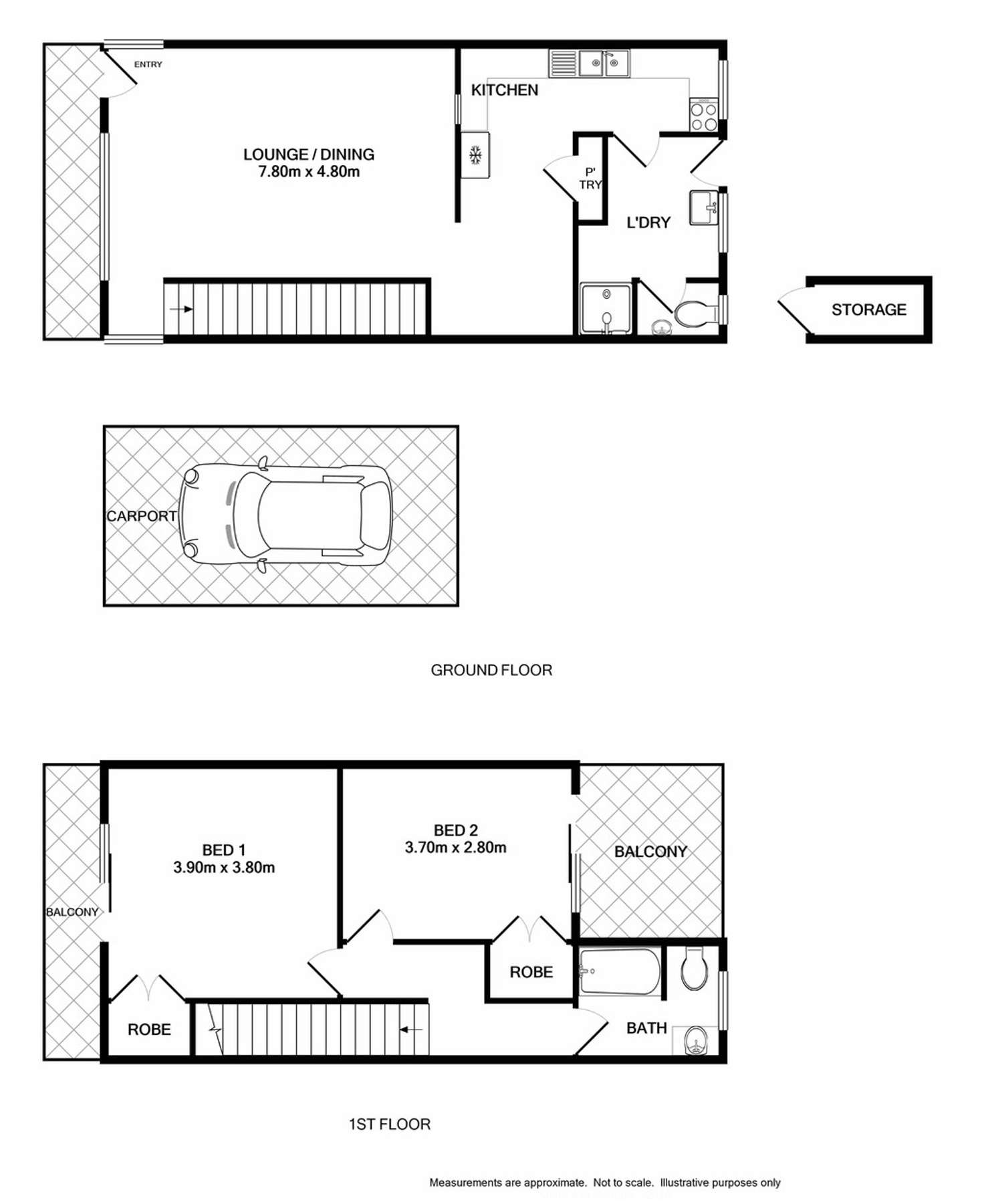 Floorplan of Homely unit listing, 4/195 Alexandra Street, East Albury NSW 2640