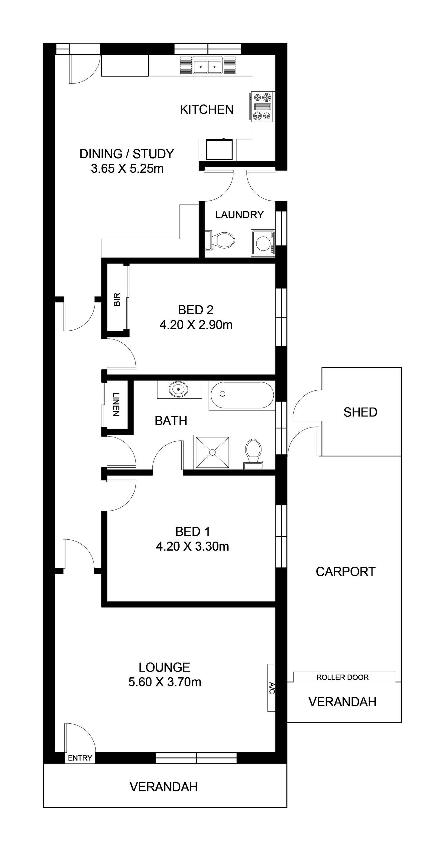 Floorplan of Homely house listing, 2/36A Norma Street, Mile End SA 5031