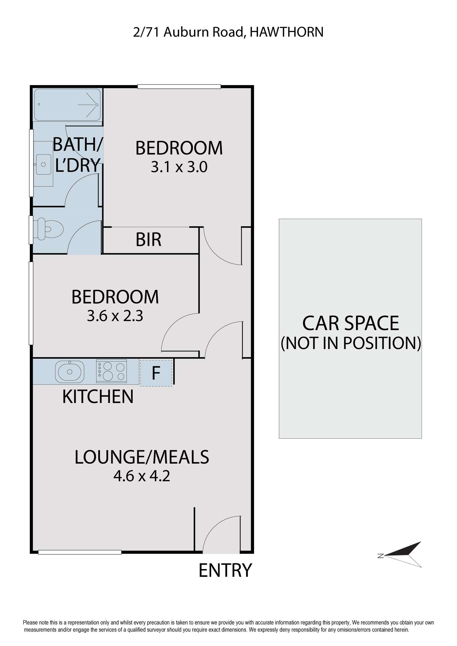Floorplan of Homely apartment listing, 2/71 Auburn Road, Hawthorn VIC 3122