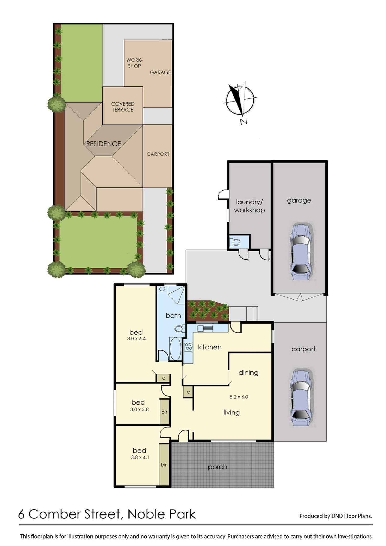 Floorplan of Homely house listing, 6 Comber Street, Noble Park VIC 3174