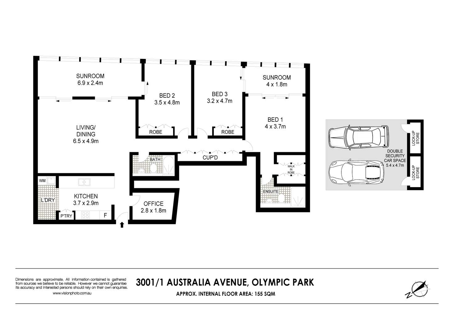 Floorplan of Homely apartment listing, 3003/1 Australia Avenue, Sydney Olympic Park NSW 2127