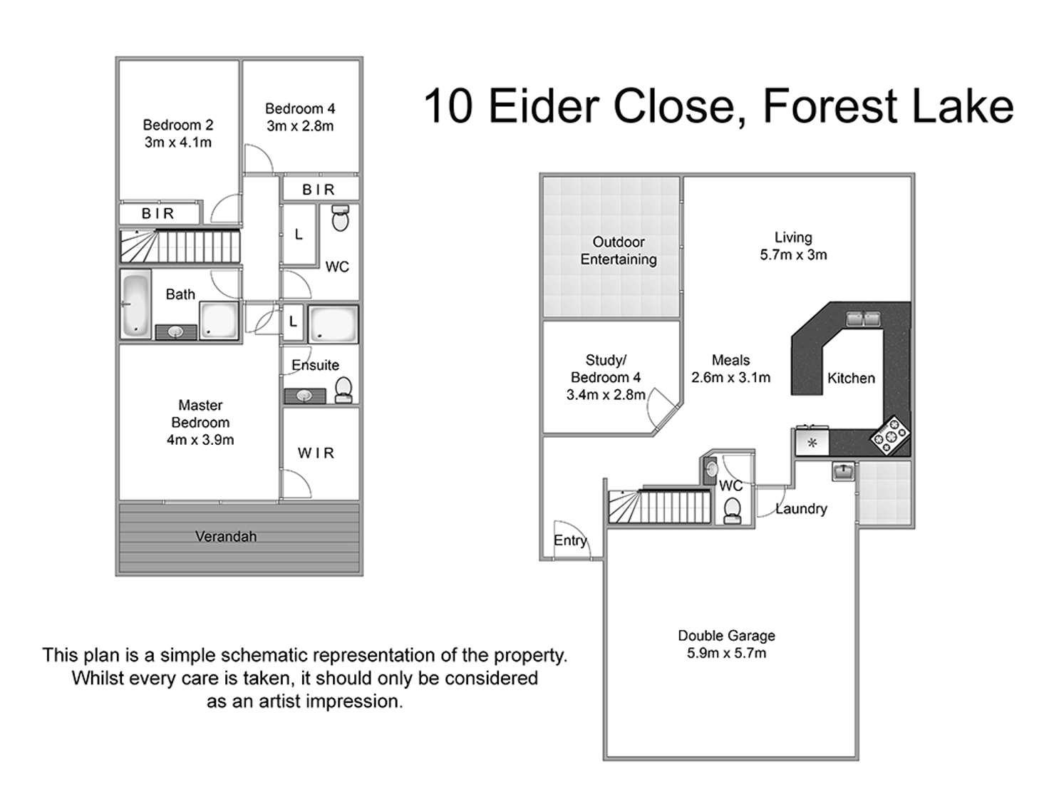 Floorplan of Homely house listing, 10 Eider Close, Forest Lake QLD 4078