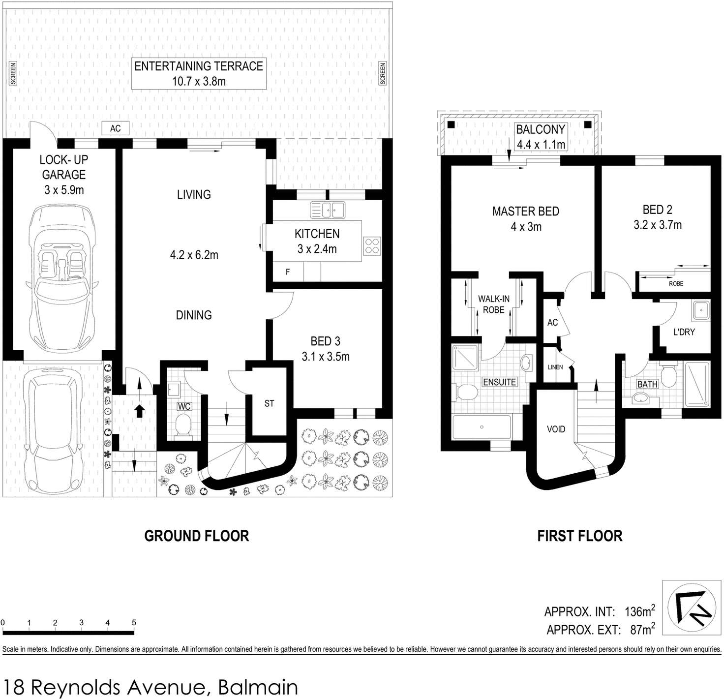 Floorplan of Homely townhouse listing, 18 Reynolds Avenue, Balmain NSW 2041