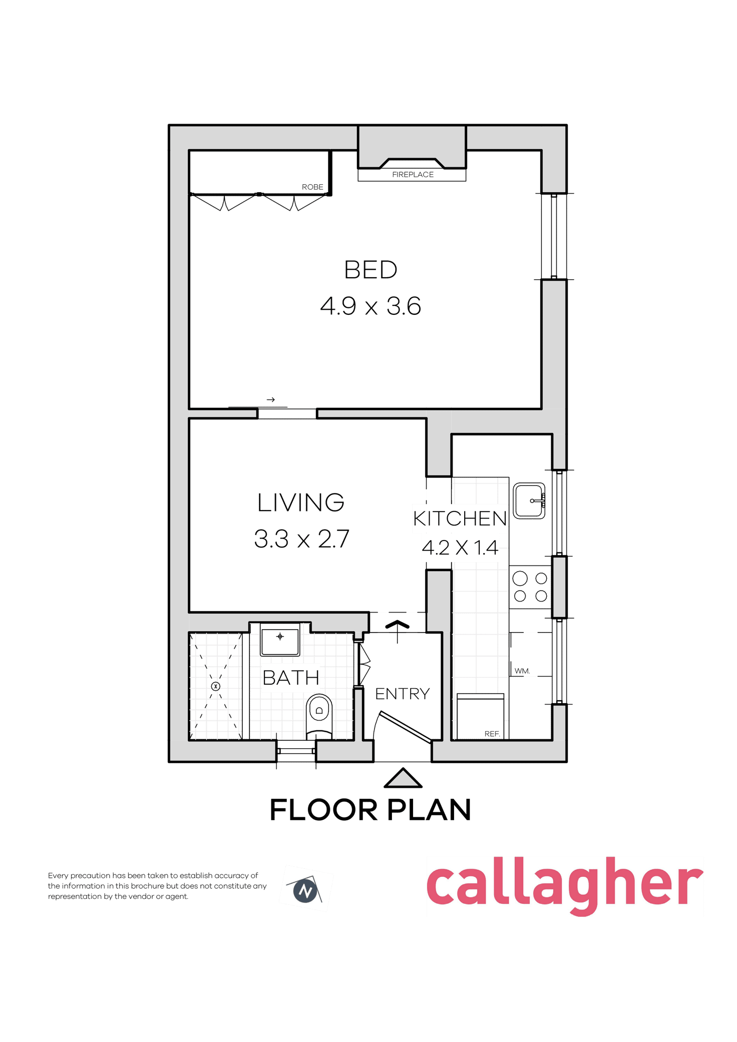 Floorplan of Homely unit listing, 5/221 Trafalgar Street, Stanmore NSW 2048
