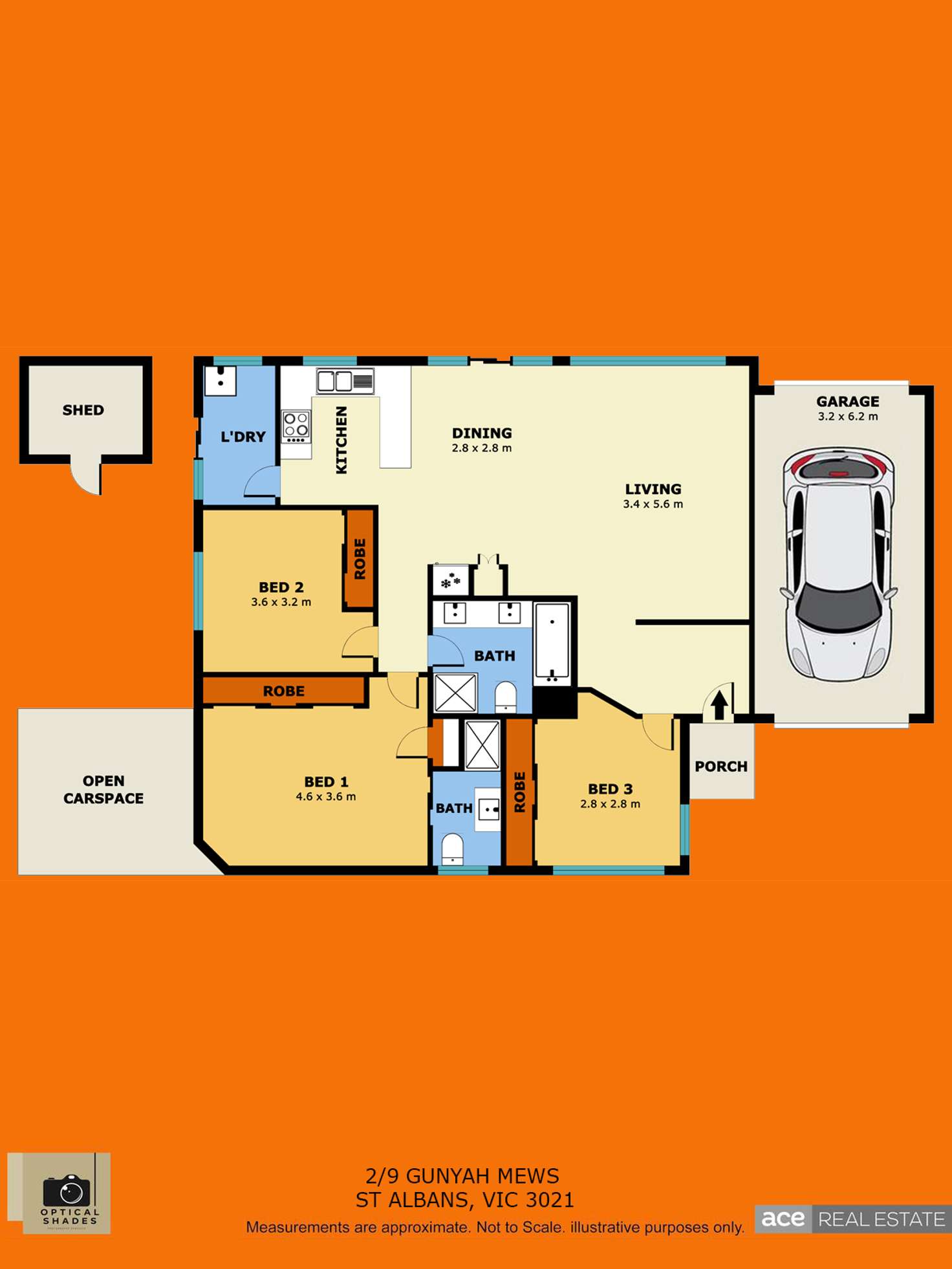 Floorplan of Homely house listing, 2/9 Gunyah Mews, St Albans VIC 3021