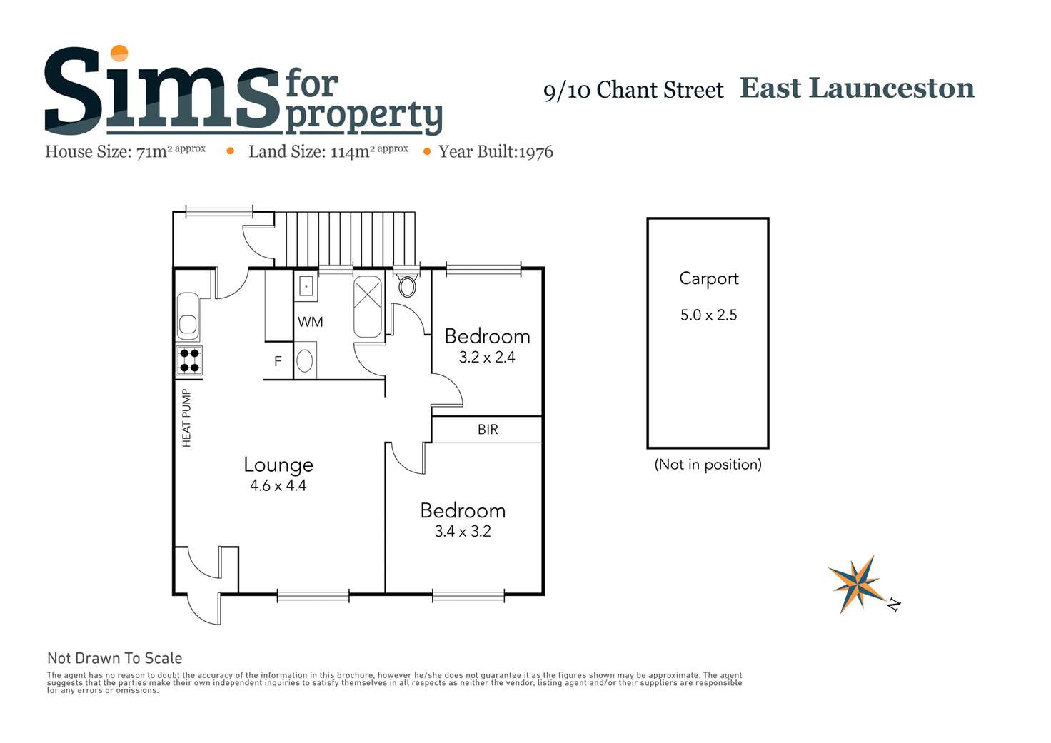 Floorplan of Homely unit listing, 9/10 Chant Street, East Launceston TAS 7250