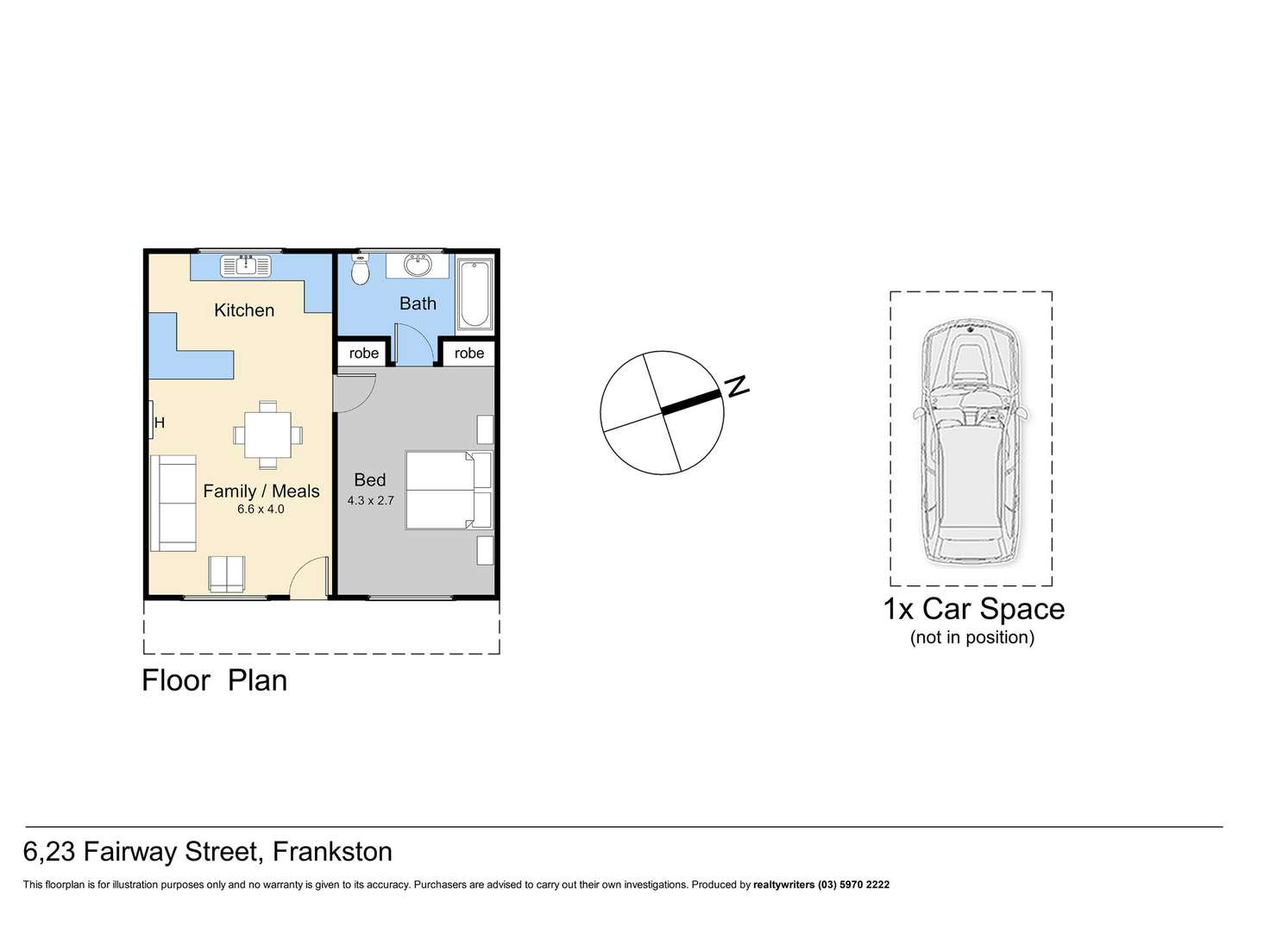 Floorplan of Homely unit listing, 6/23 Fairway Street, Frankston VIC 3199