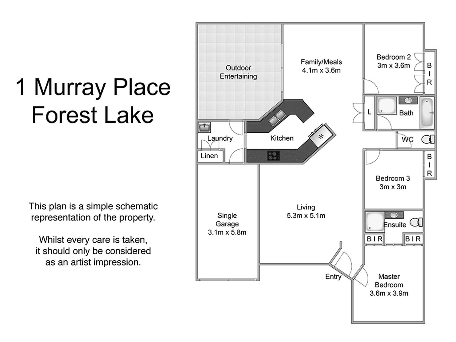 Floorplan of Homely house listing, 1 Murray Place, Forest Lake QLD 4078