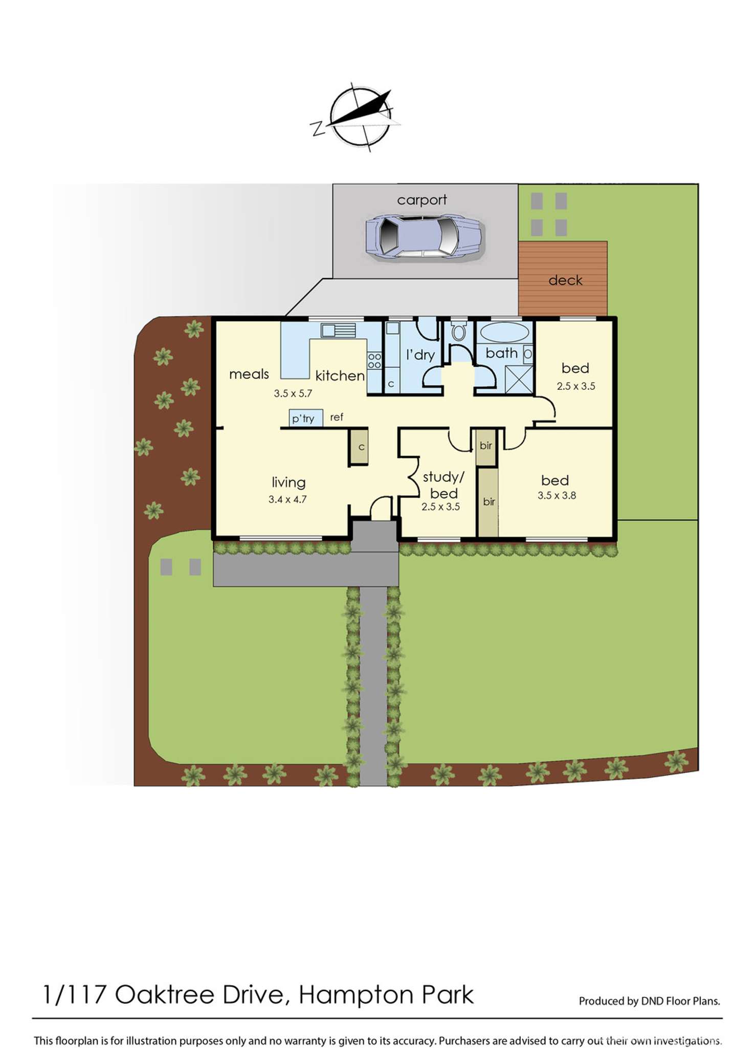 Floorplan of Homely house listing, 1/117 Oaktree Drive, Hampton Park VIC 3976