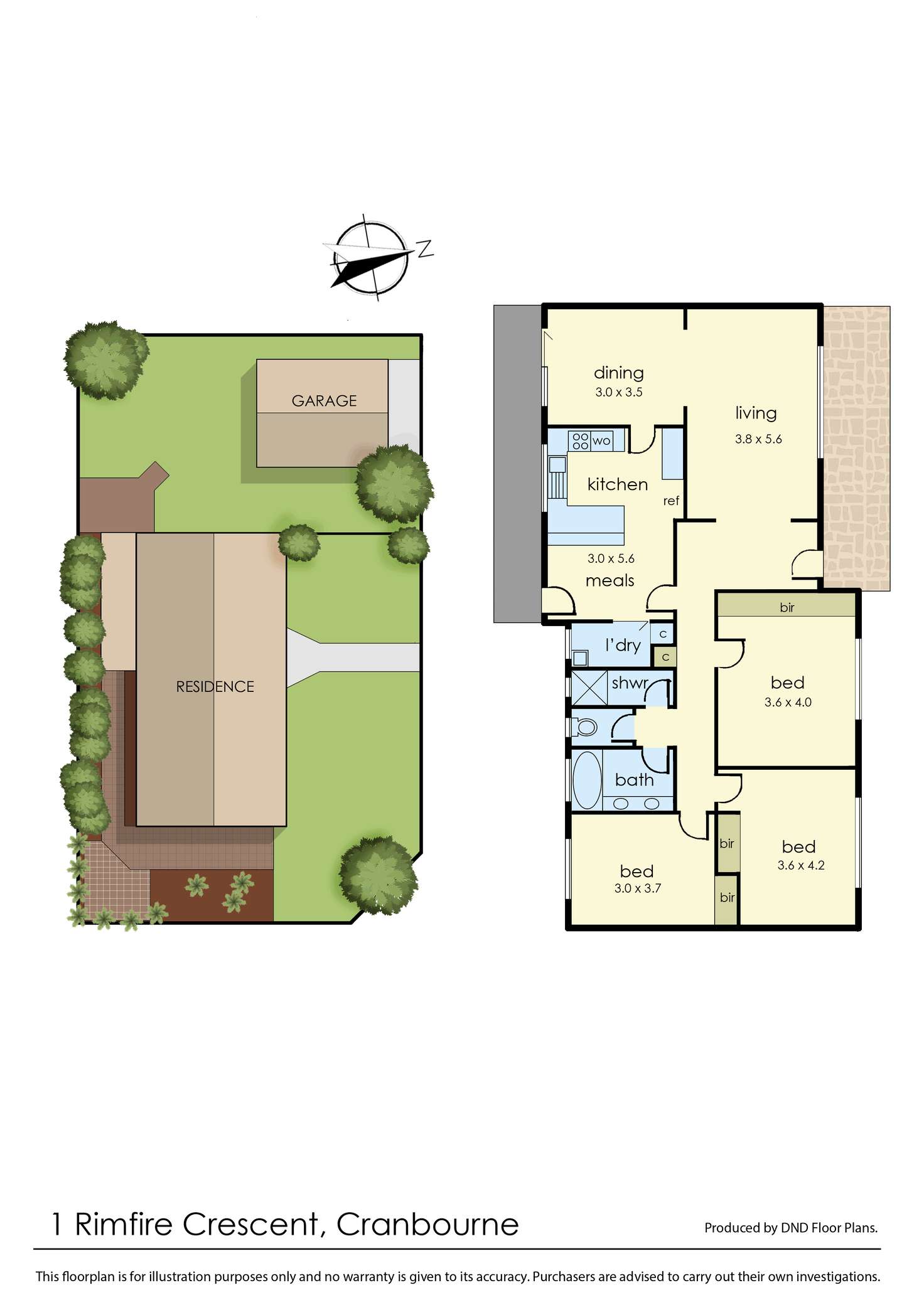 Floorplan of Homely house listing, 1 Rimfire Crescent, Cranbourne VIC 3977