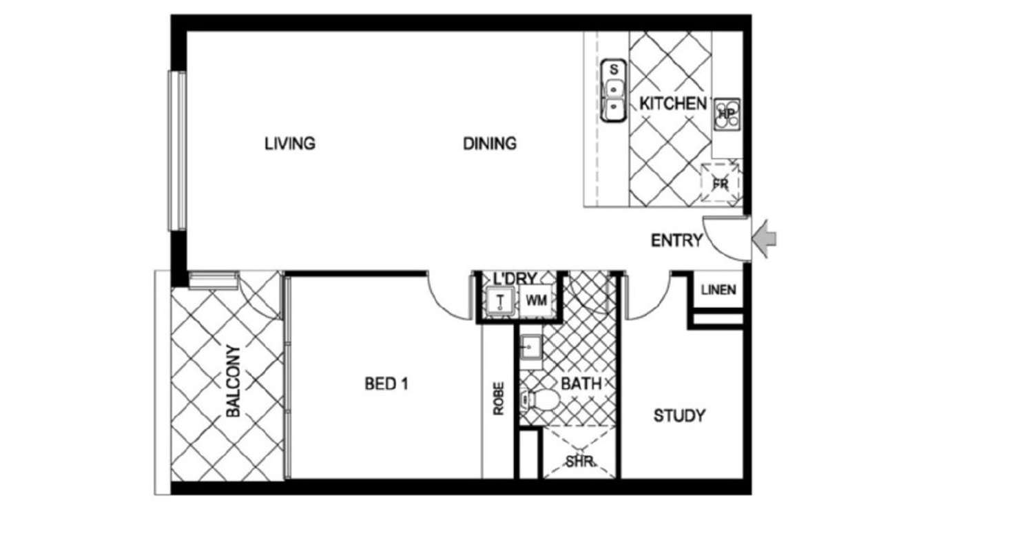 Floorplan of Homely apartment listing, 105/53 Mort Street, Braddon ACT 2612