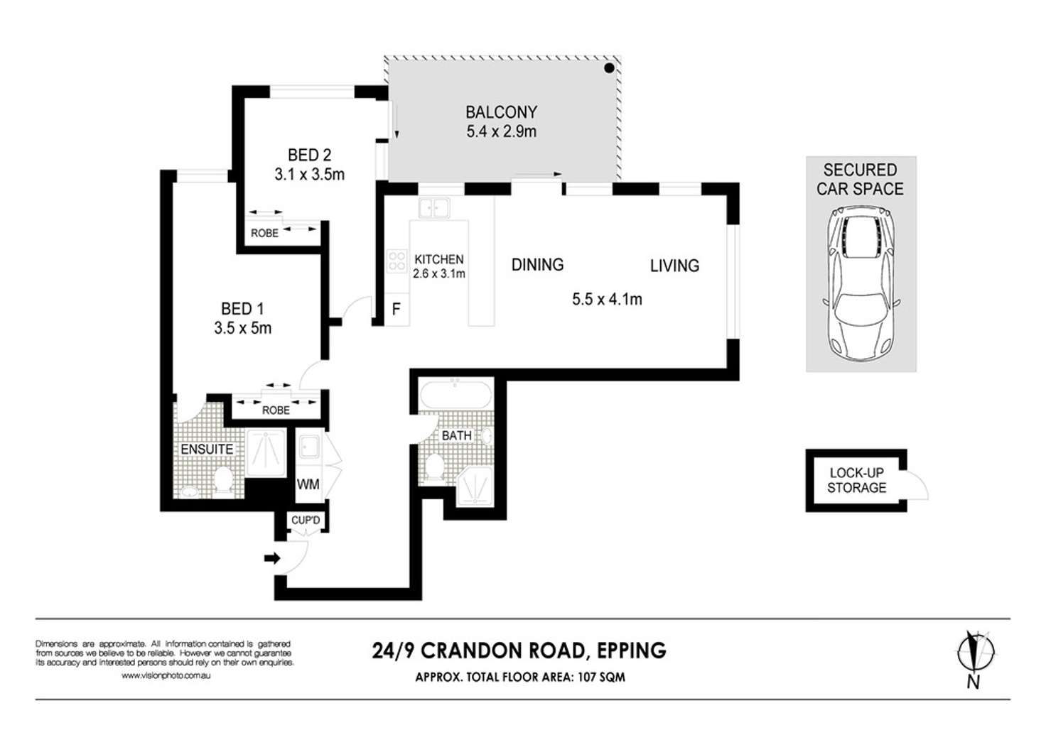Floorplan of Homely apartment listing, 24/9 Crandon Road, Epping NSW 2121