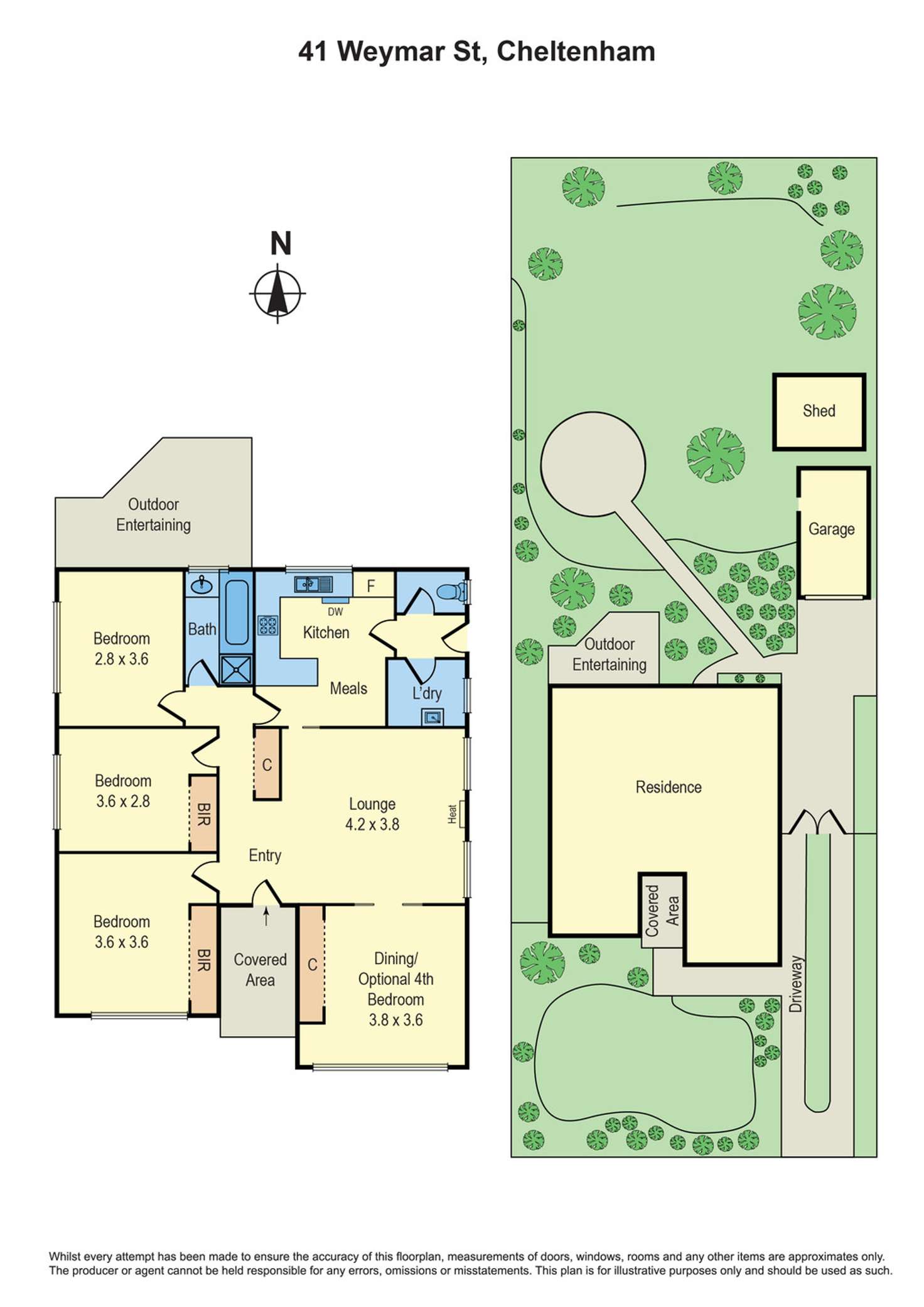 Floorplan of Homely house listing, 41 Weymar Street, Cheltenham VIC 3192