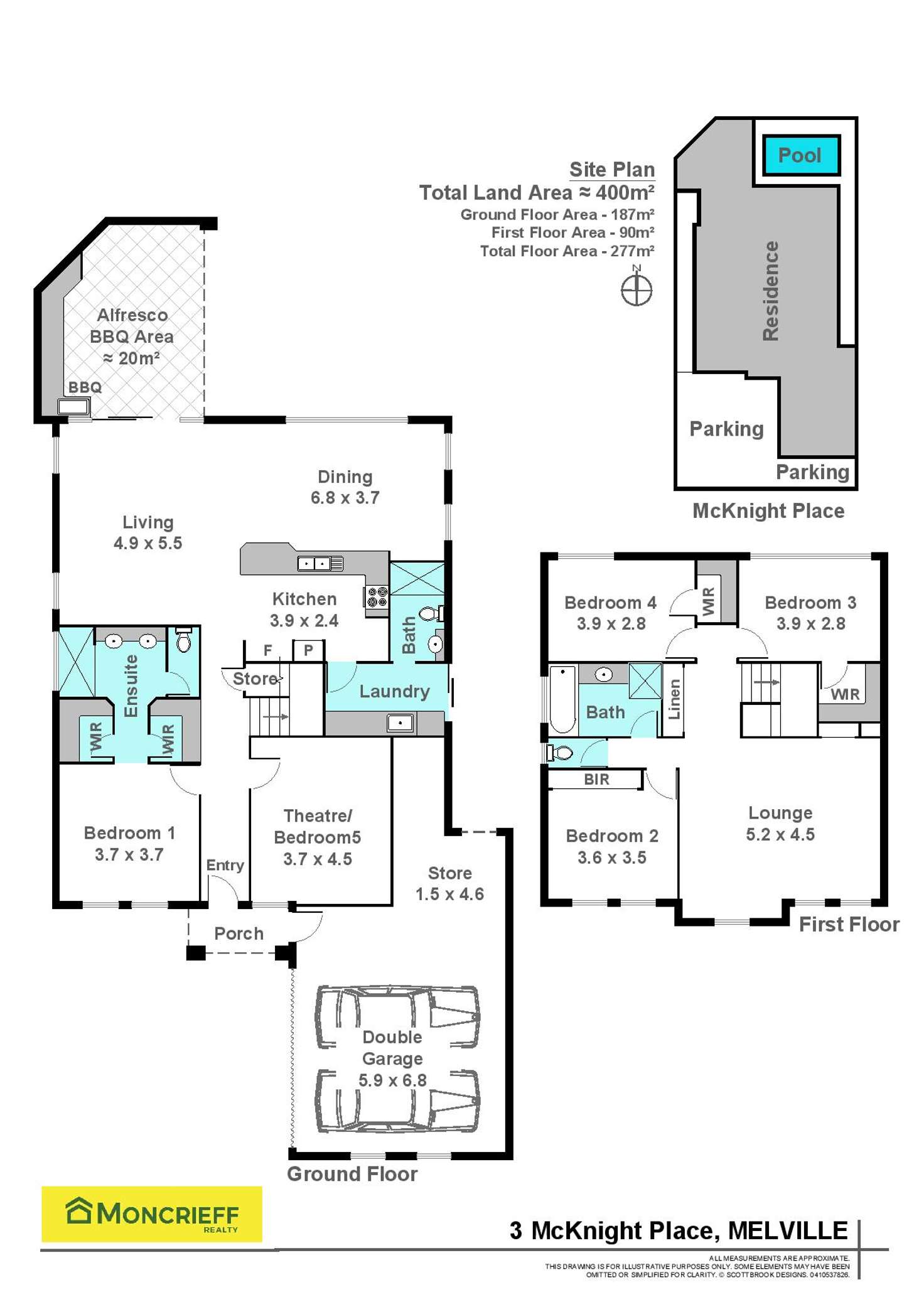 Floorplan of Homely house listing, 3 McKnight Place, Melville WA 6156