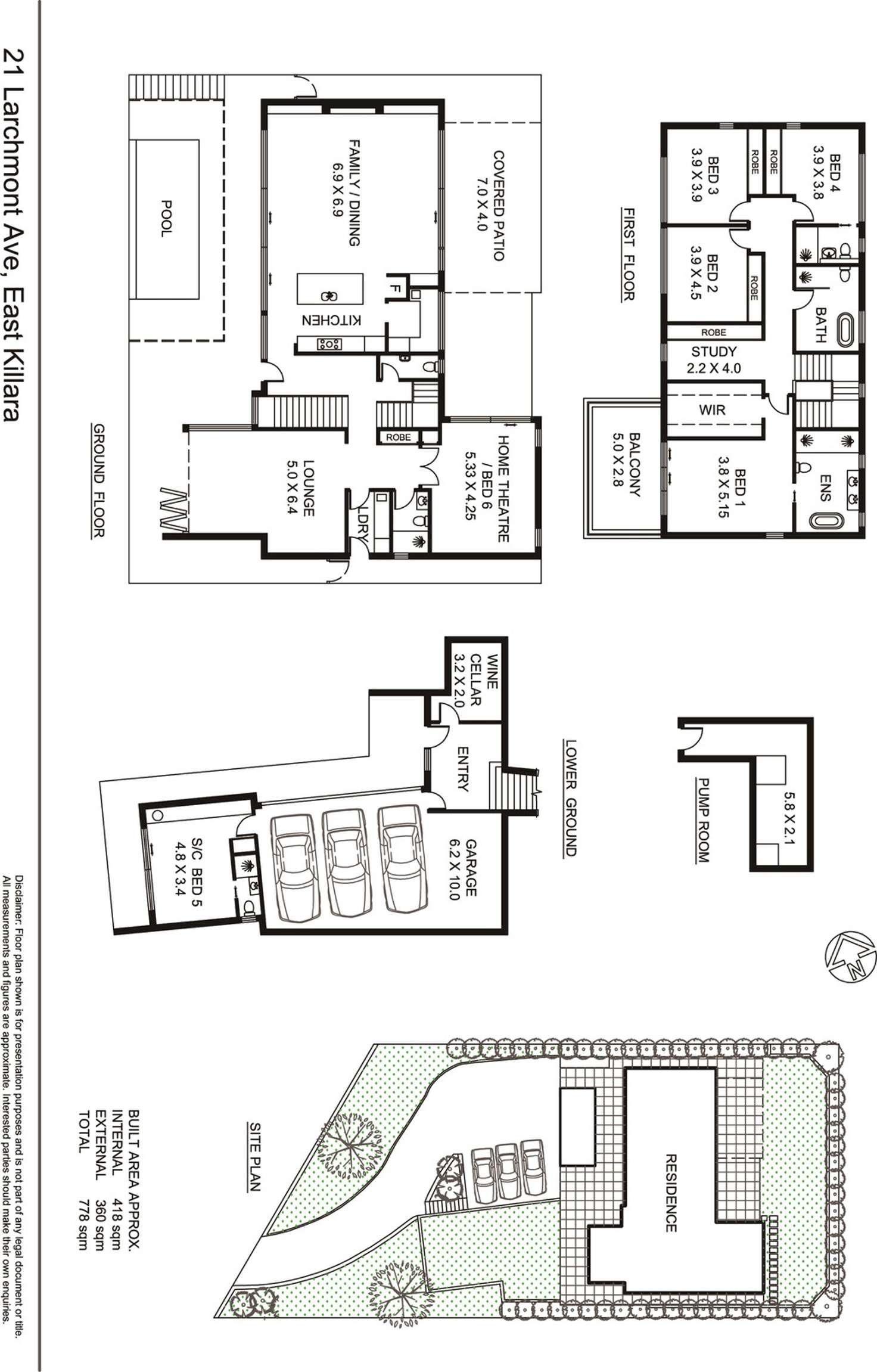 Floorplan of Homely house listing, 21 Larchmont Avenue, East Killara NSW 2071