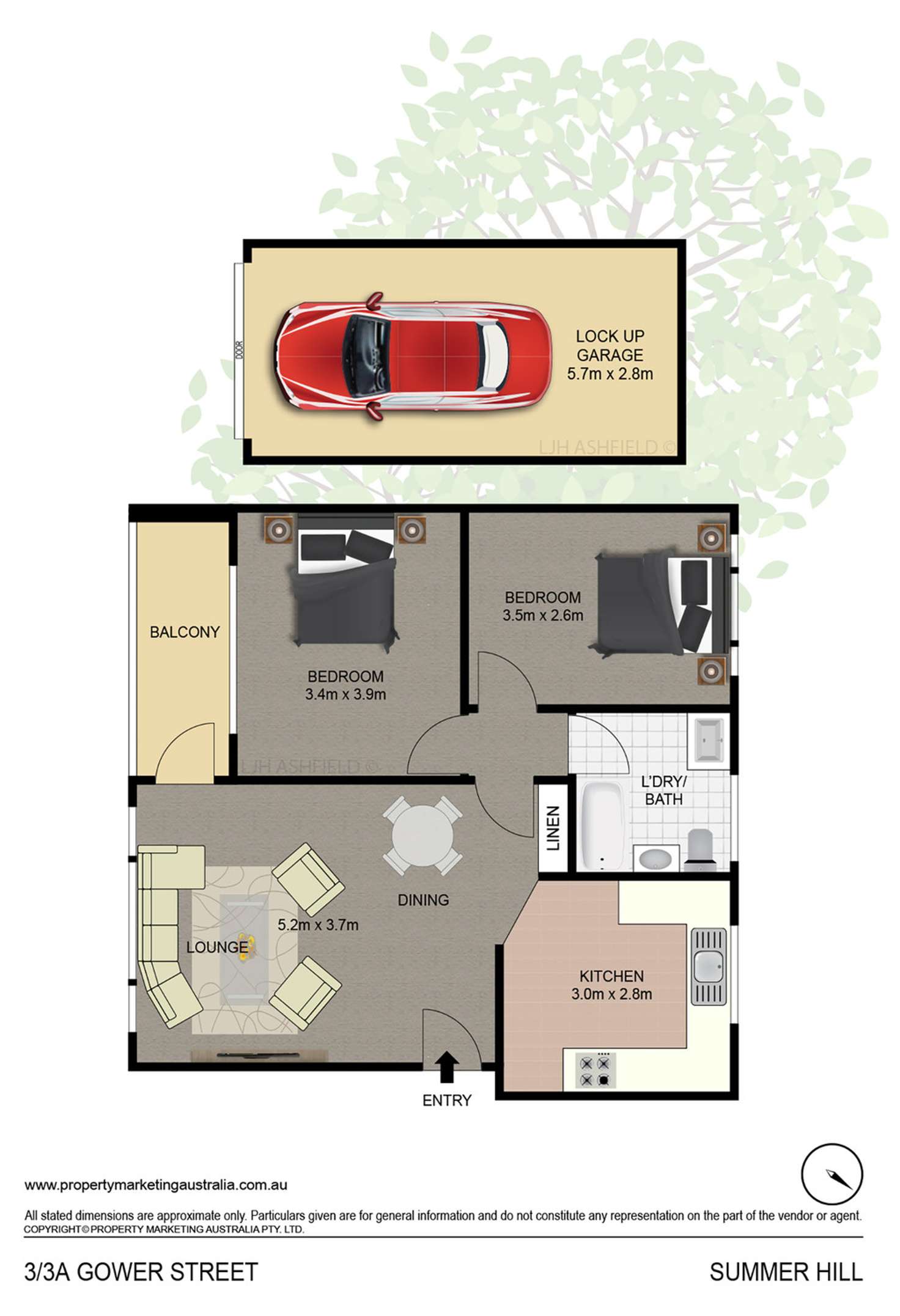 Floorplan of Homely apartment listing, 3/3A Gower Street, Summer Hill NSW 2130