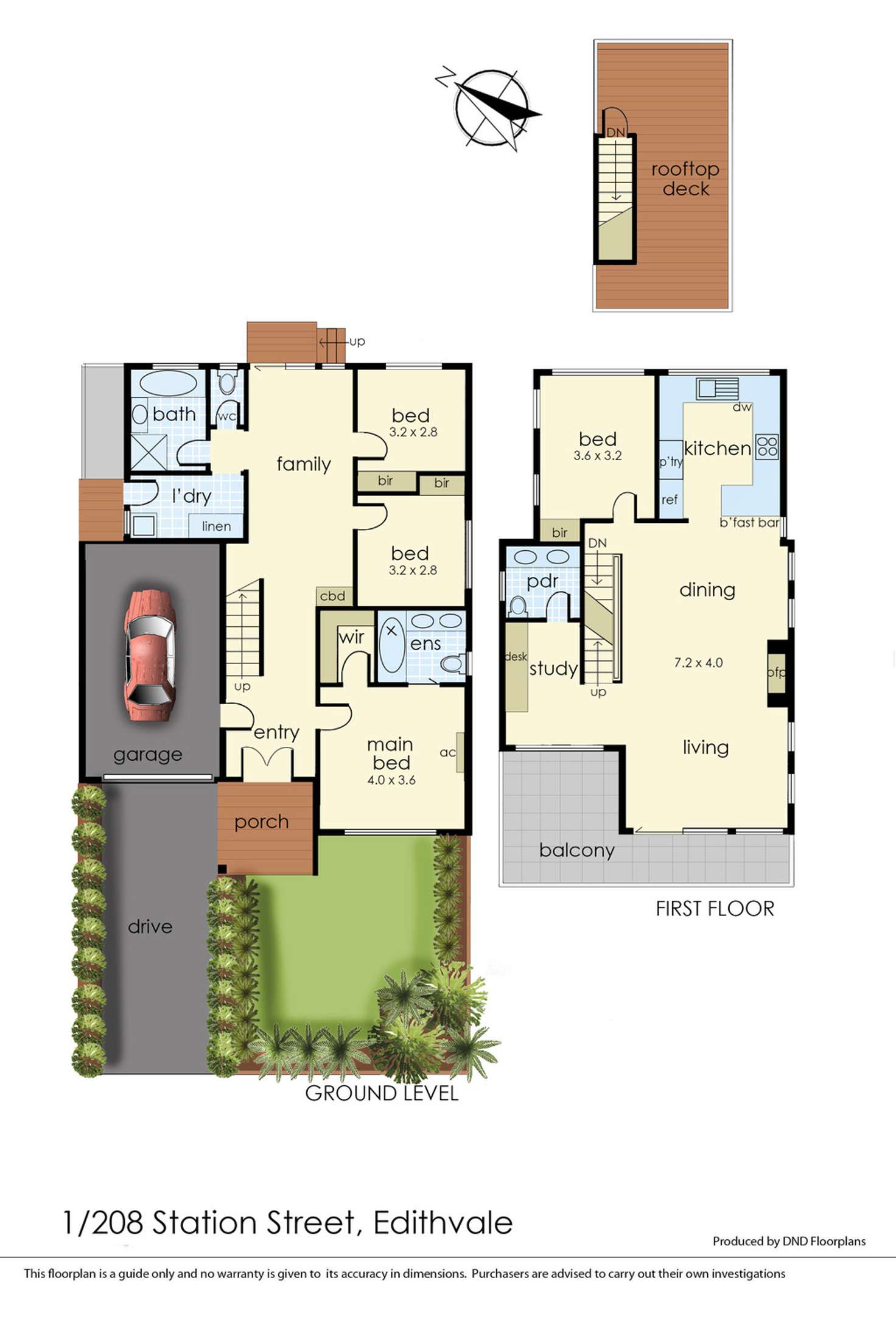 Floorplan of Homely townhouse listing, 1/208 Station Street, Edithvale VIC 3196