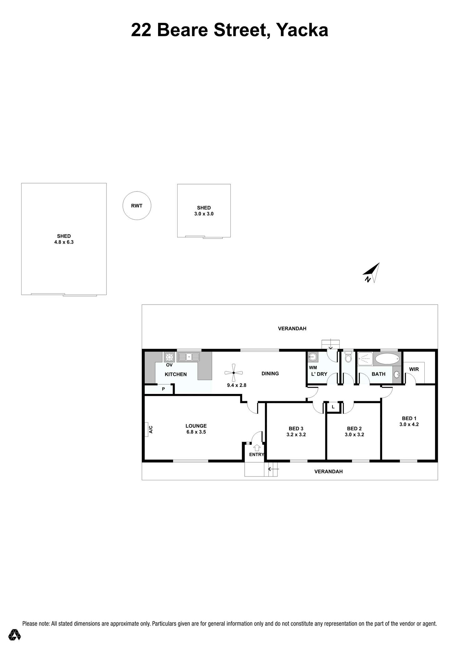 Floorplan of Homely house listing, 22 Beare Street, Yacka SA 5470