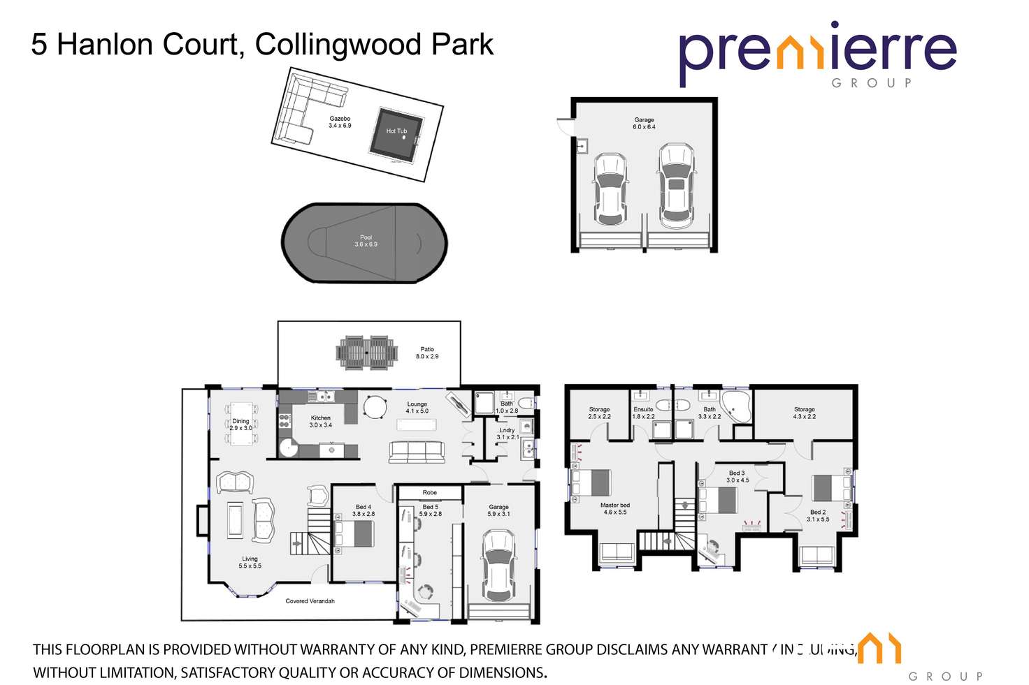 Floorplan of Homely house listing, 5 Hanlon Court, Collingwood Park QLD 4301