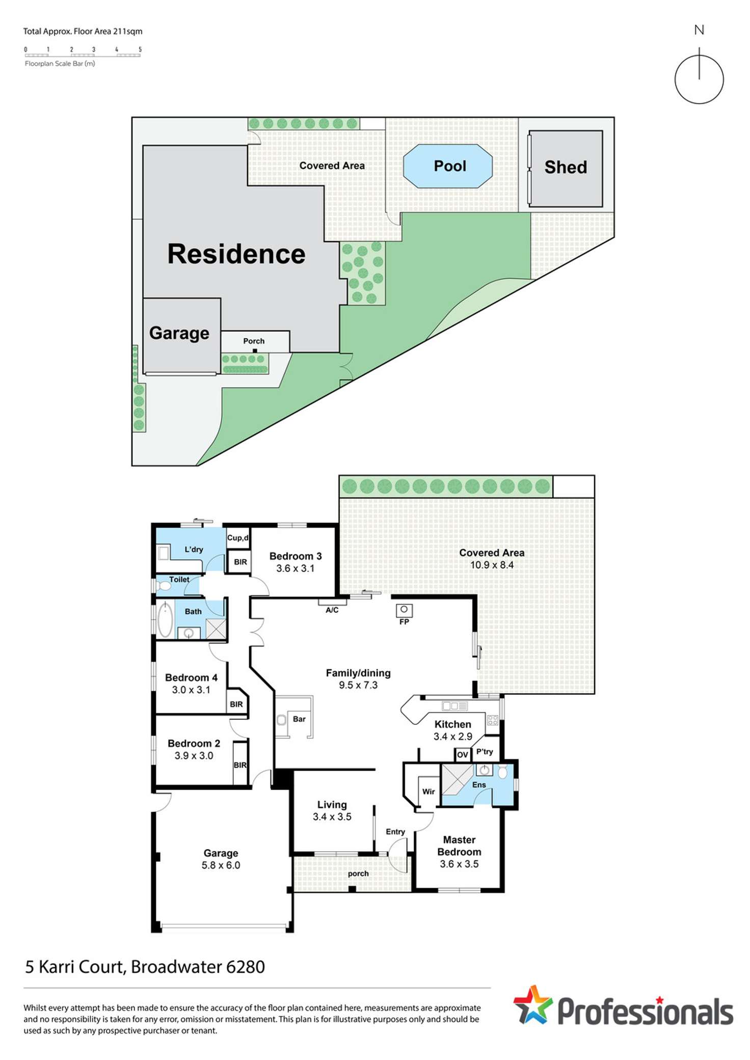 Floorplan of Homely house listing, 5 Karri Court, Broadwater WA 6280